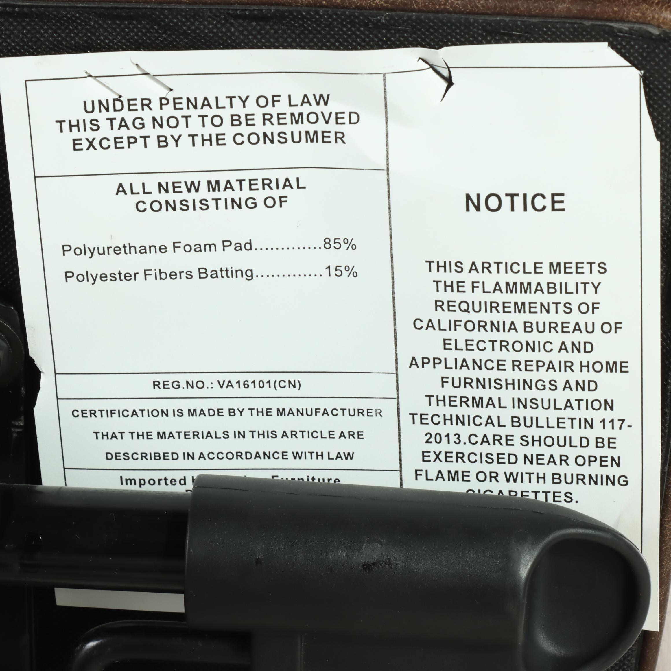 Hooker Furniture Brown Leather Swivel-Tilt Adjustable Desk Chair with Nailheads