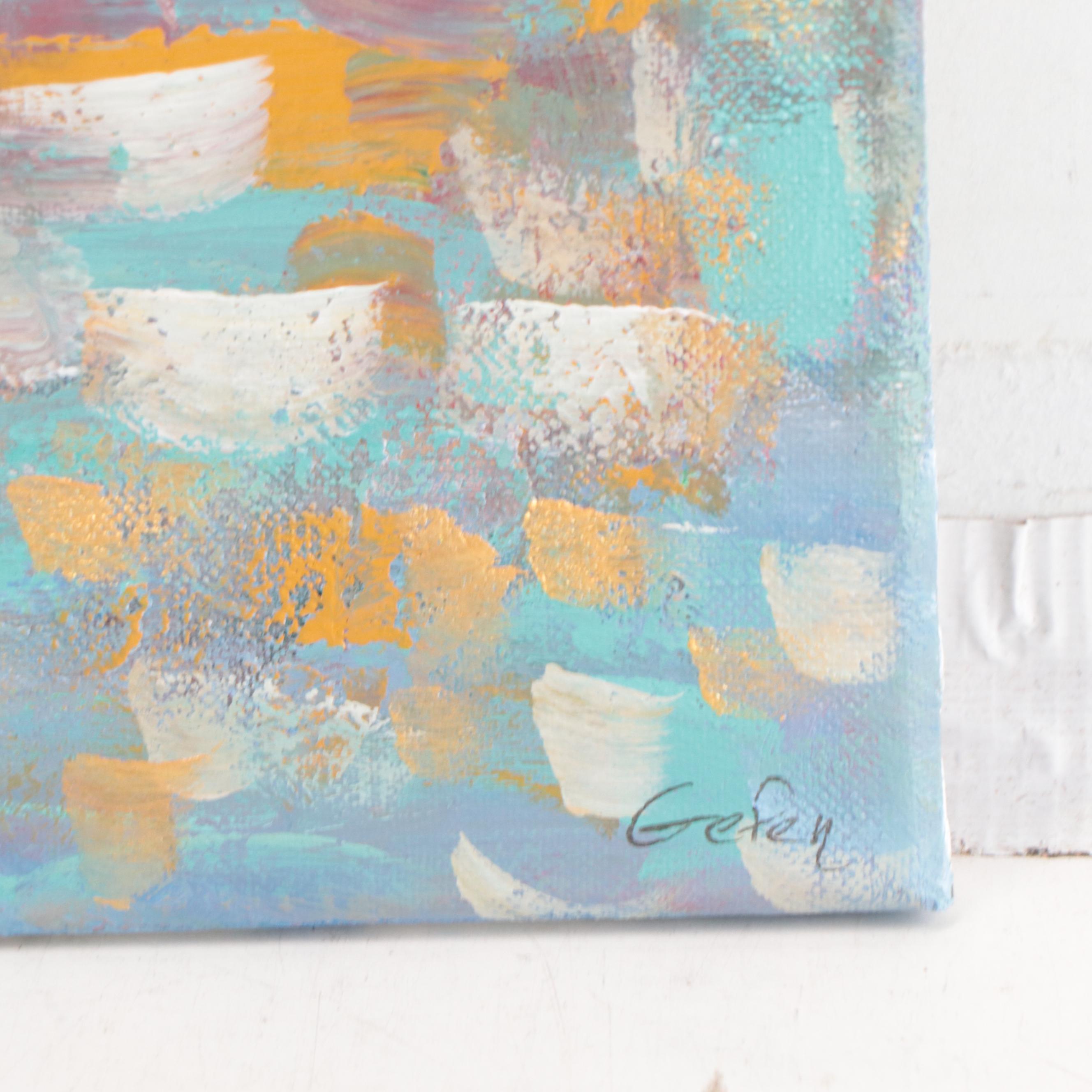 Saul Gefen Abstract Acrylic Painting "1000 Colors," 2023