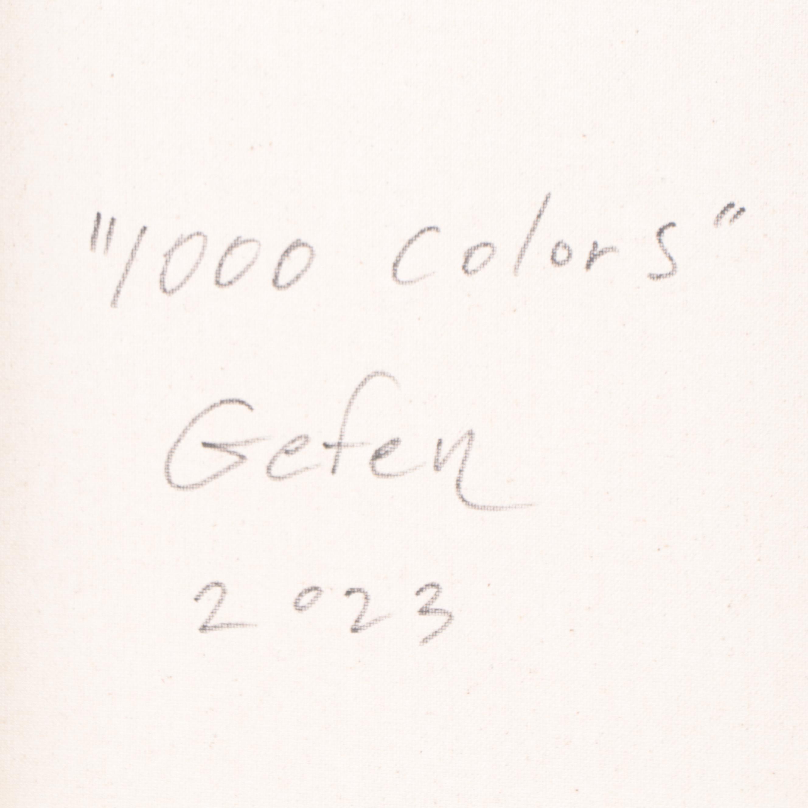 Saul Gefen Abstract Acrylic Painting "1000 Colors," 2023
