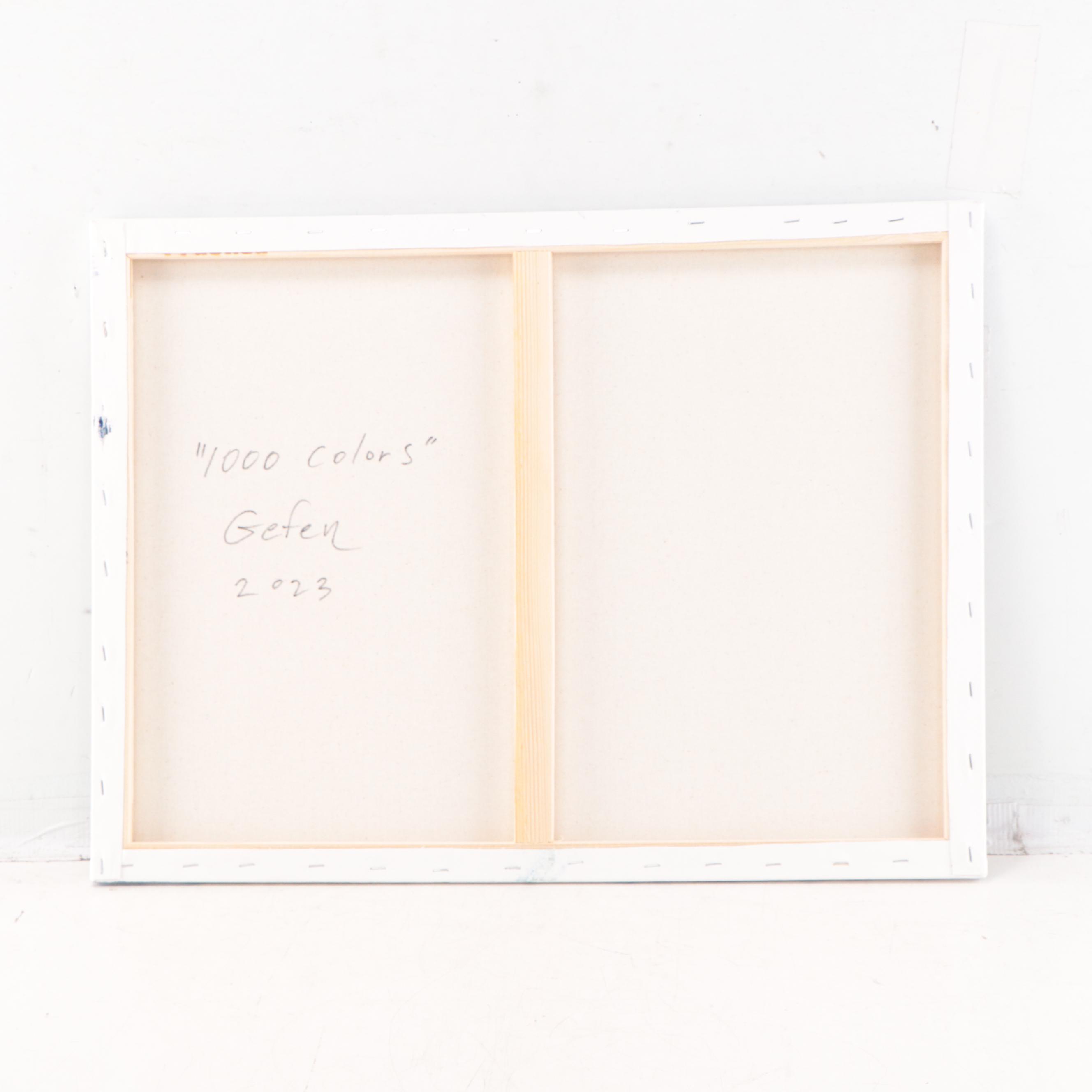 Saul Gefen Abstract Acrylic Painting "1000 Colors," 2023