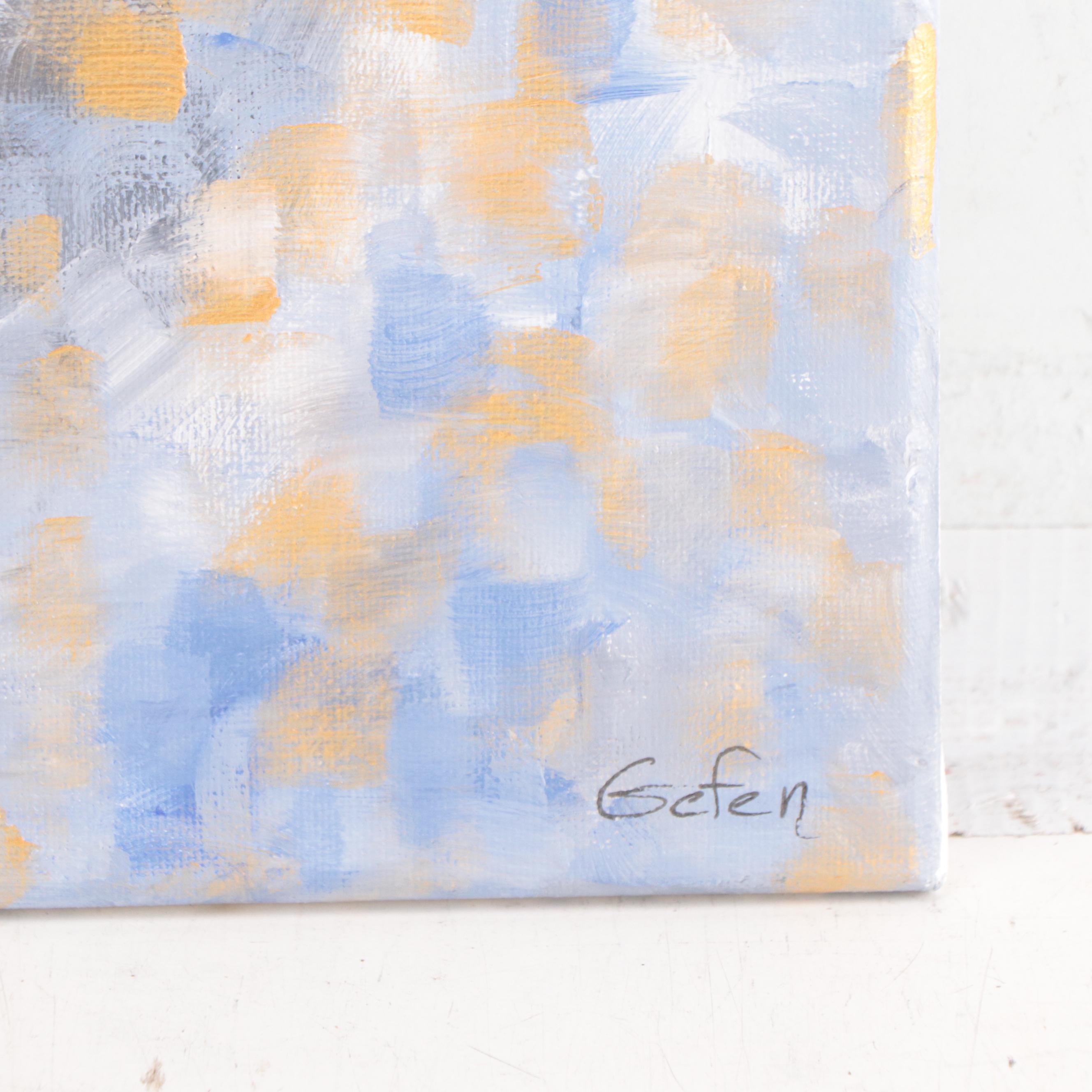 Saul Gefen Abstract Acrylic Painting "Dawn," 2023