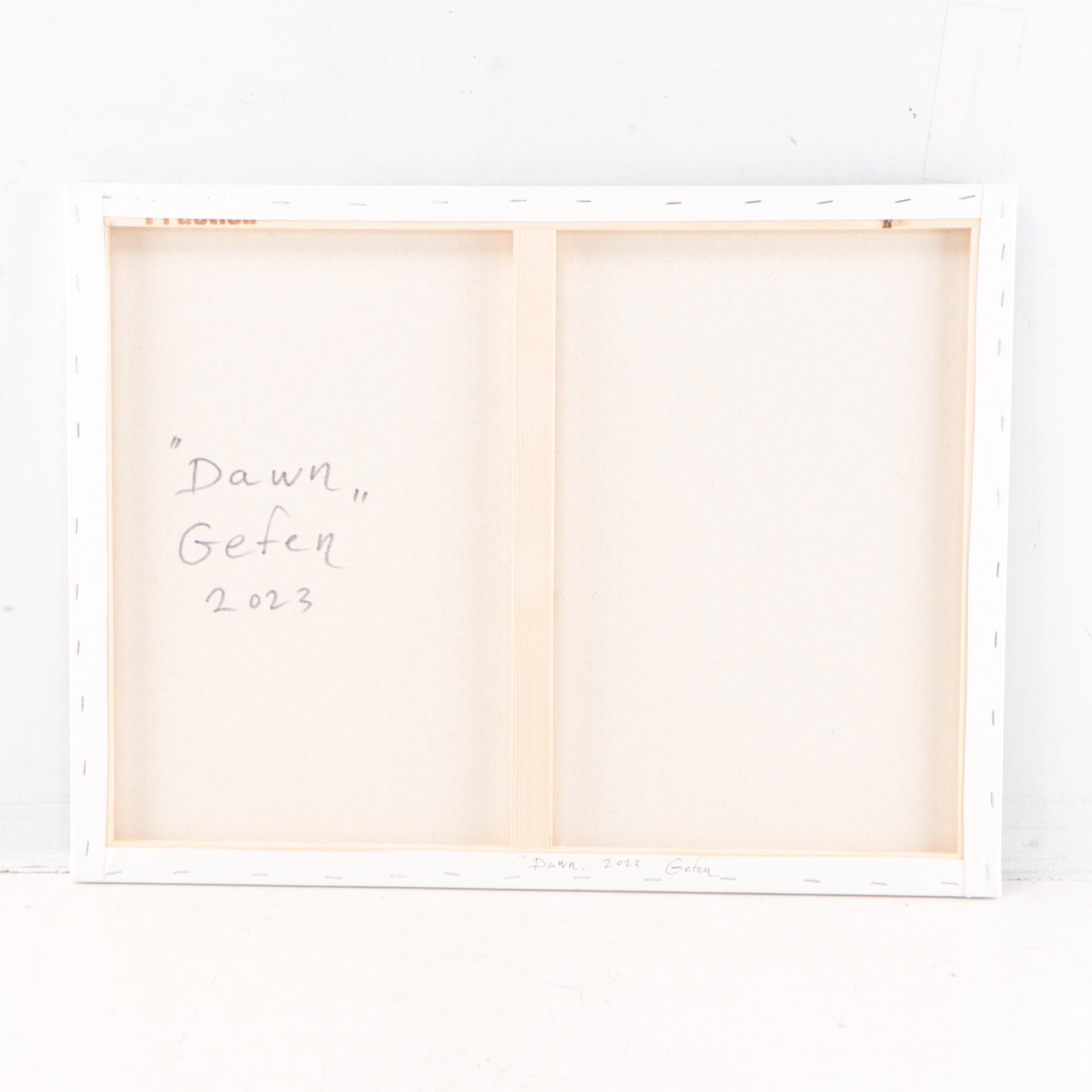 Saul Gefen Abstract Acrylic Painting "Dawn," 2023