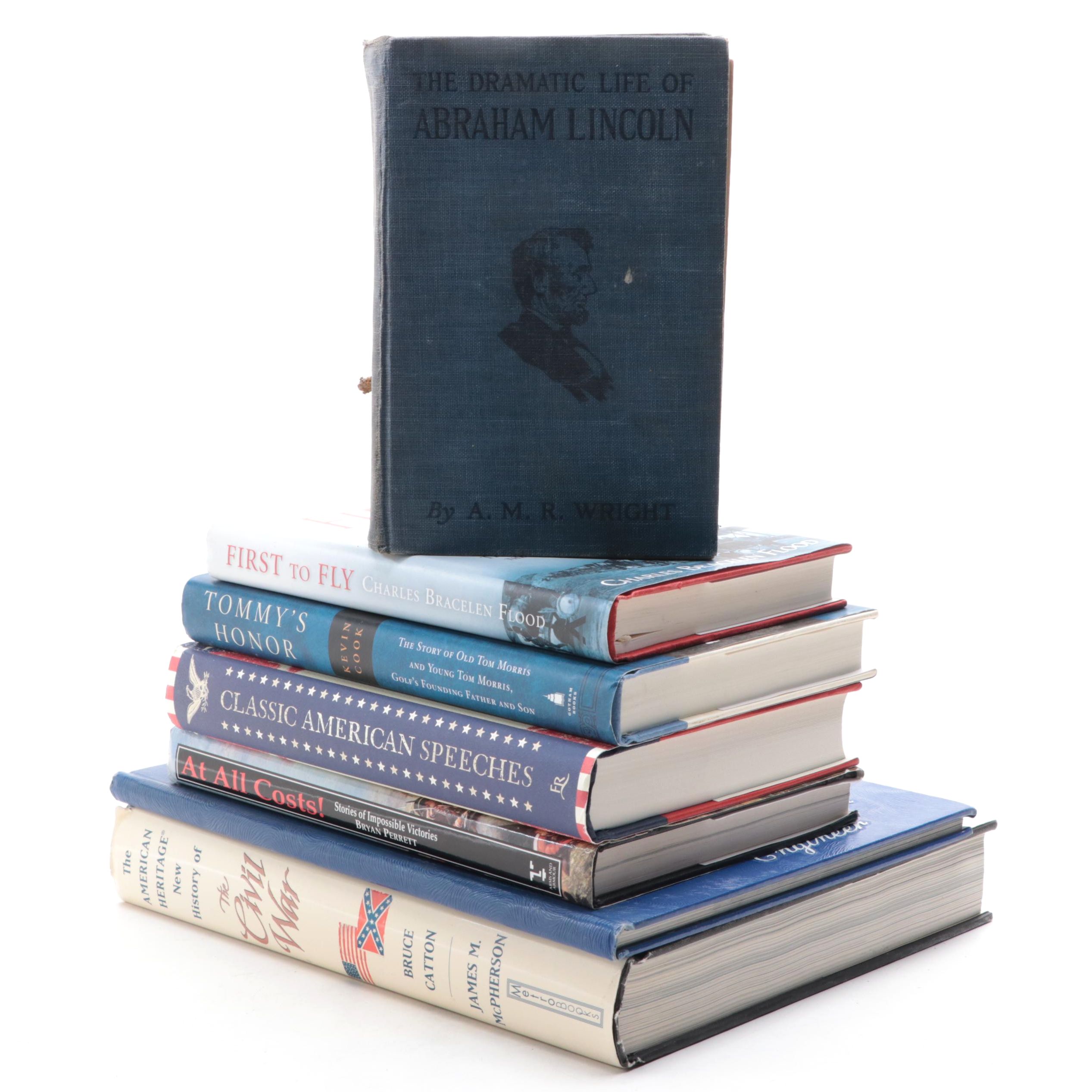 First Edition "First to Fly" by Charles Bracelen Flood and More Nonfiction Books