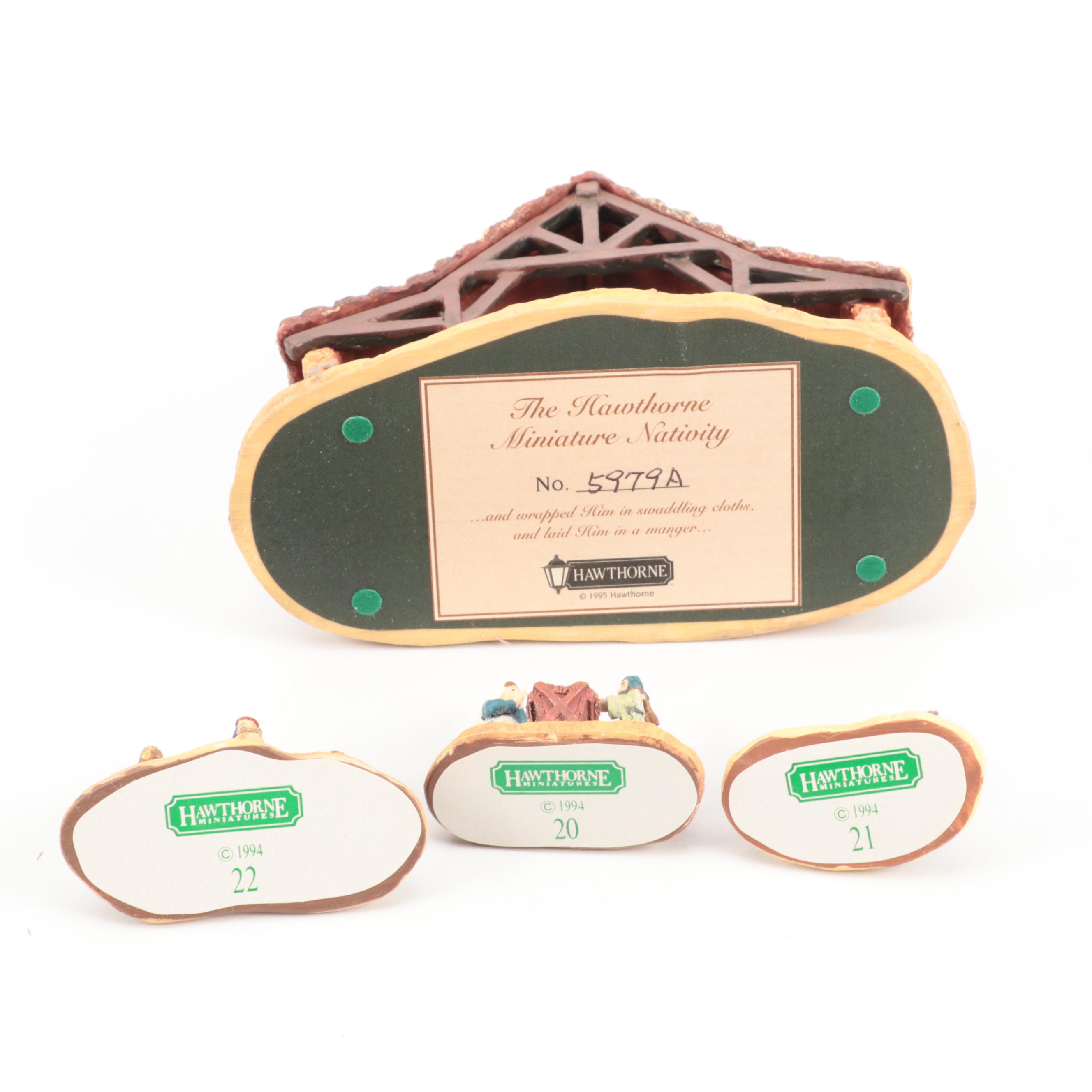 Hawthorne Nativity Set With Other Christmas Village Buildings and Accessories