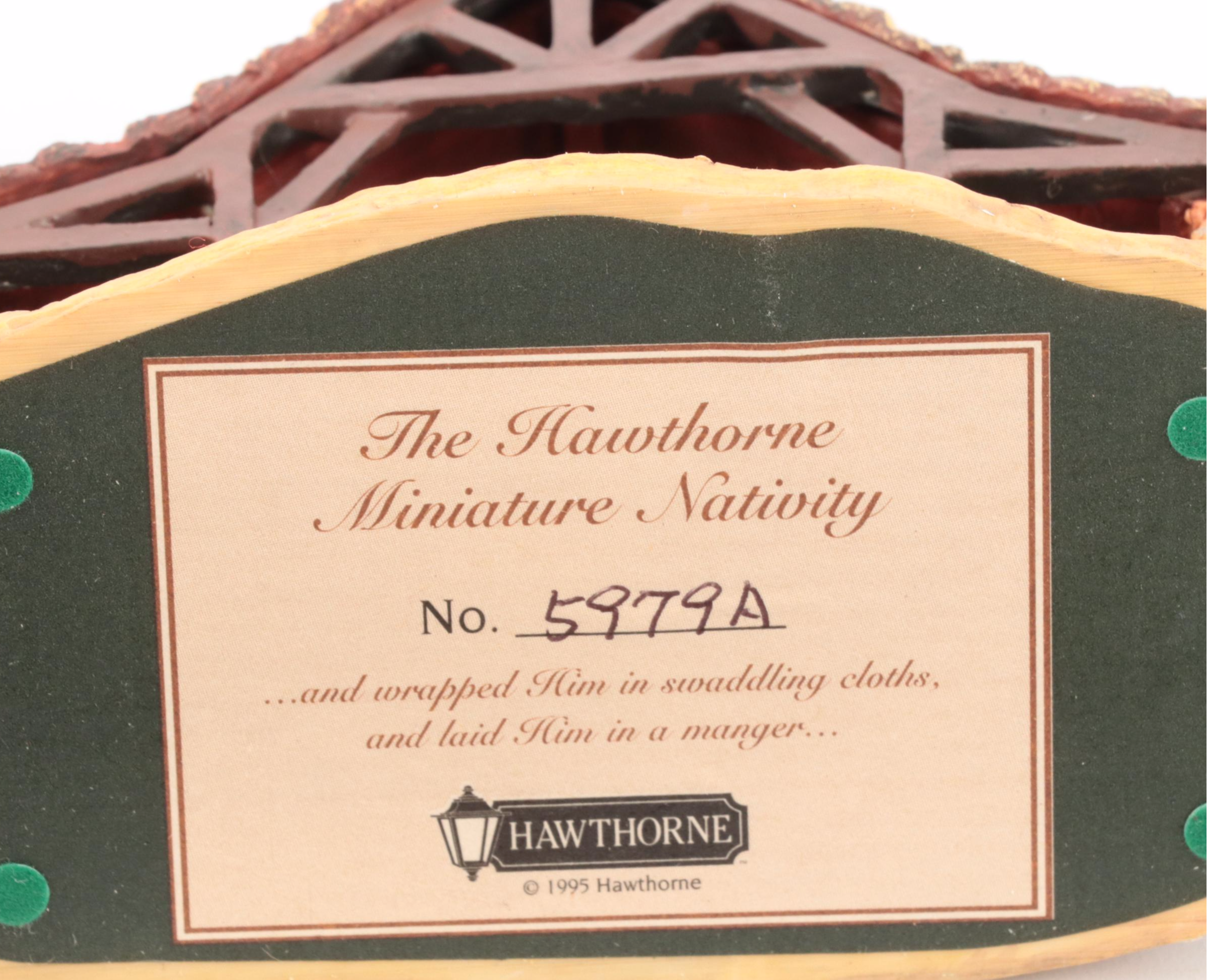 Hawthorne Nativity Set With Other Christmas Village Buildings and Accessories