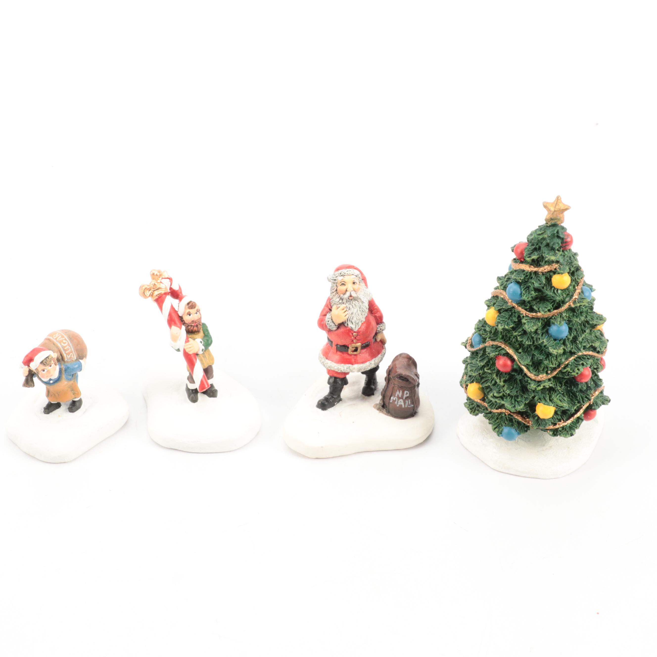 Hawthorne Nativity Set With Other Christmas Village Buildings and Accessories