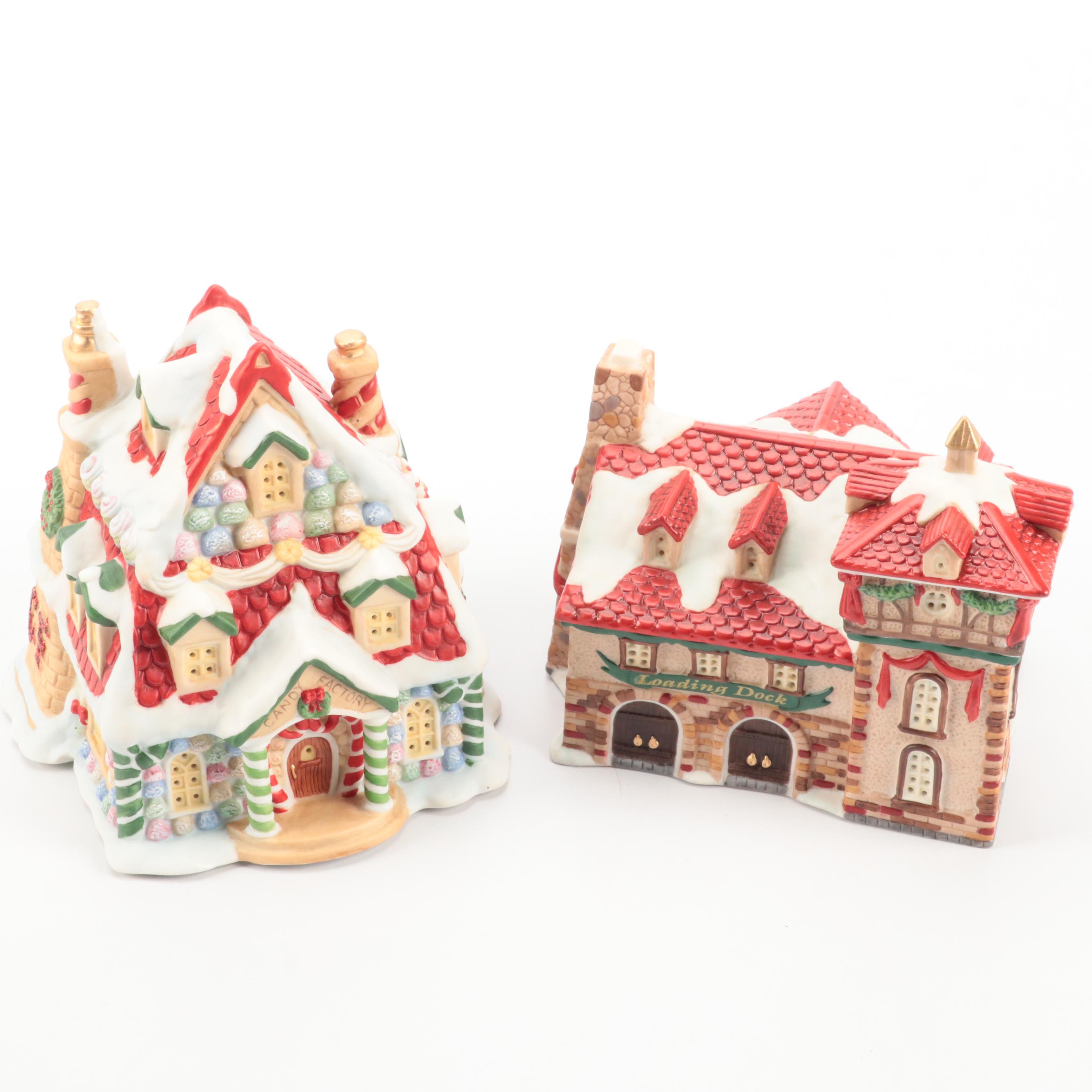 Hawthorne Nativity Set With Other Christmas Village Buildings and Accessories