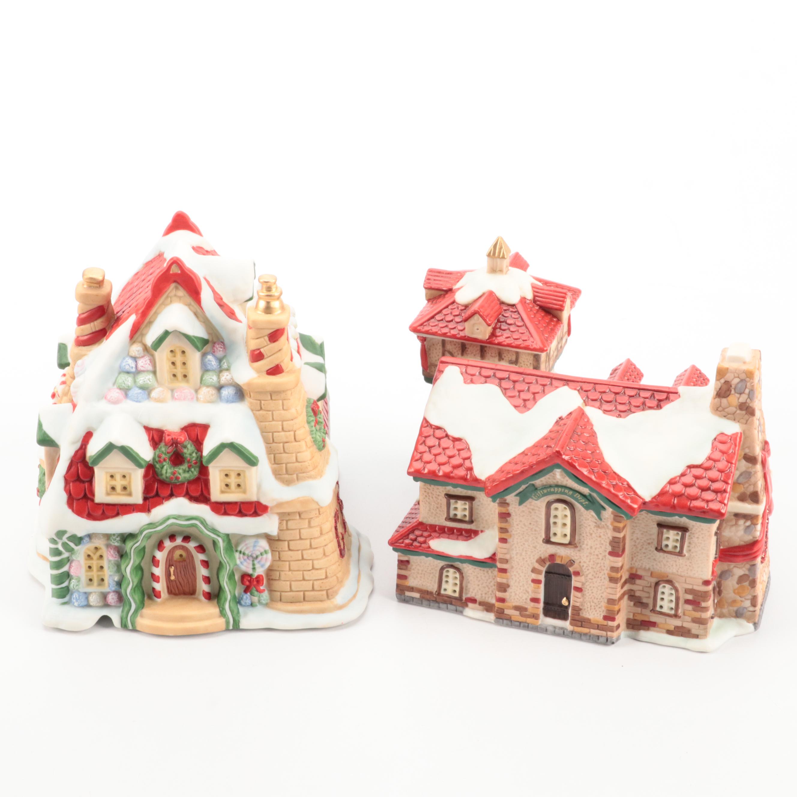 Hawthorne Nativity Set With Other Christmas Village Buildings and Accessories