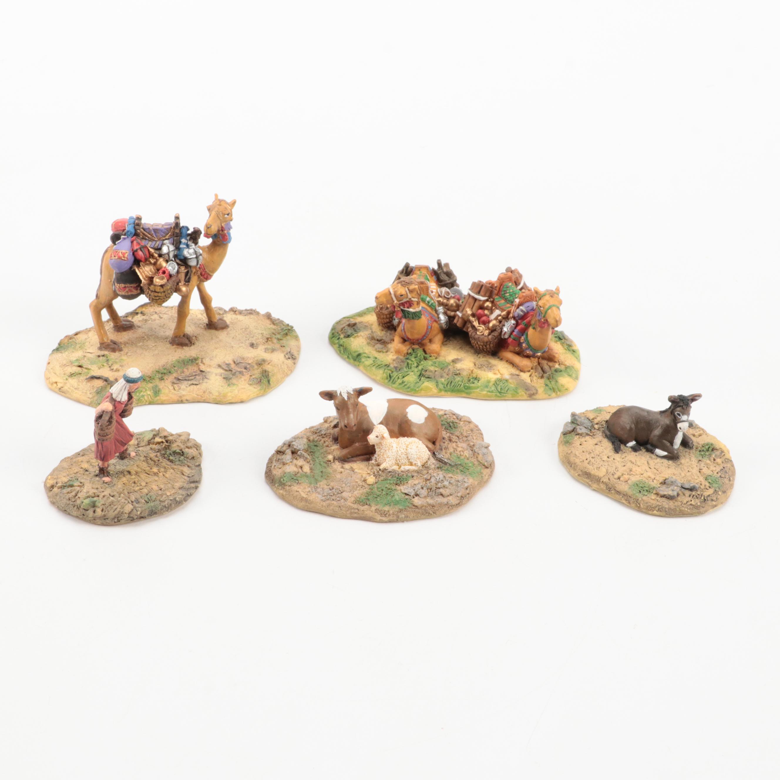 Hawthorne Nativity Set With Other Christmas Village Buildings and Accessories