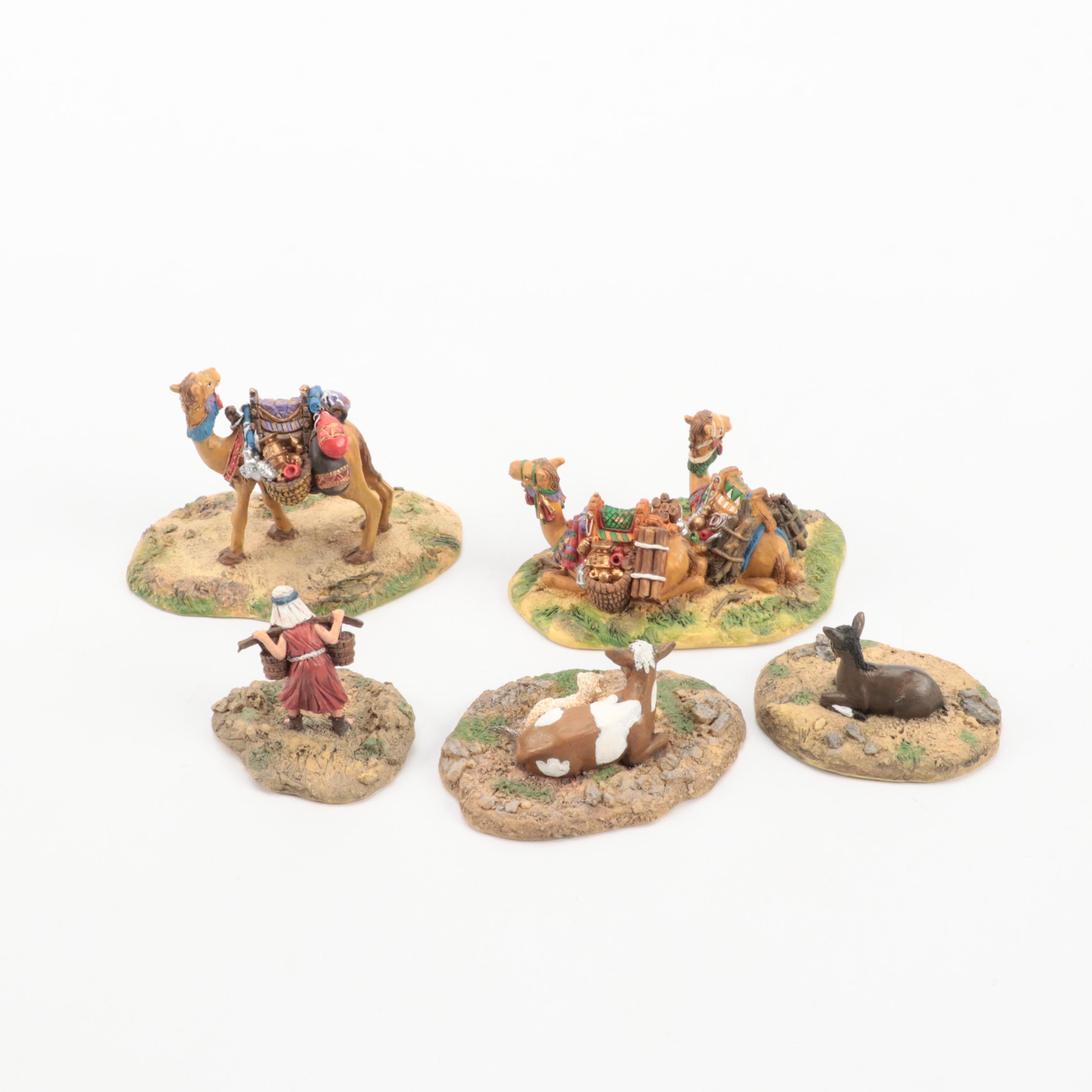 Hawthorne Nativity Set With Other Christmas Village Buildings and Accessories