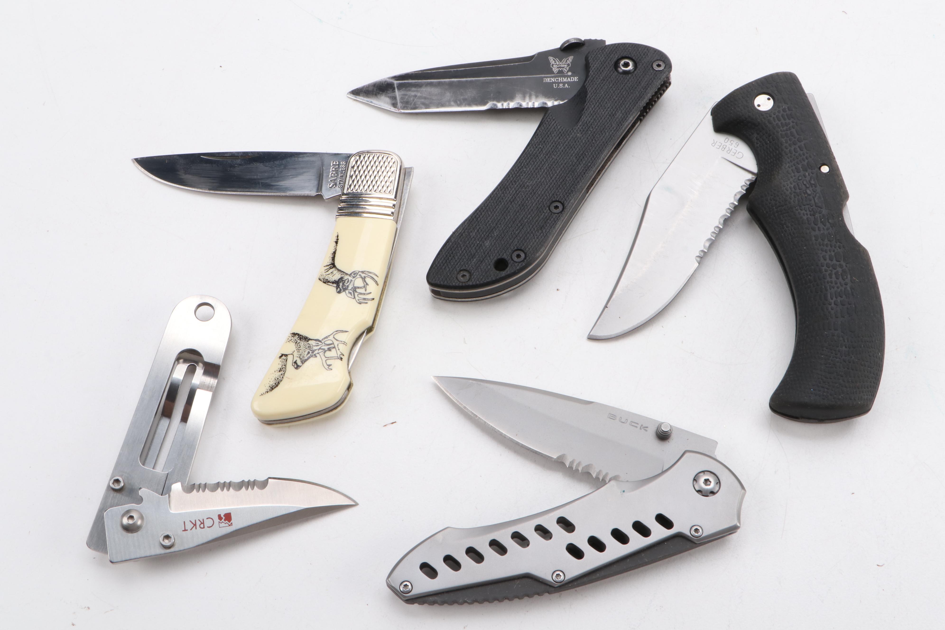 Collection of Ten Knives Including CRKT