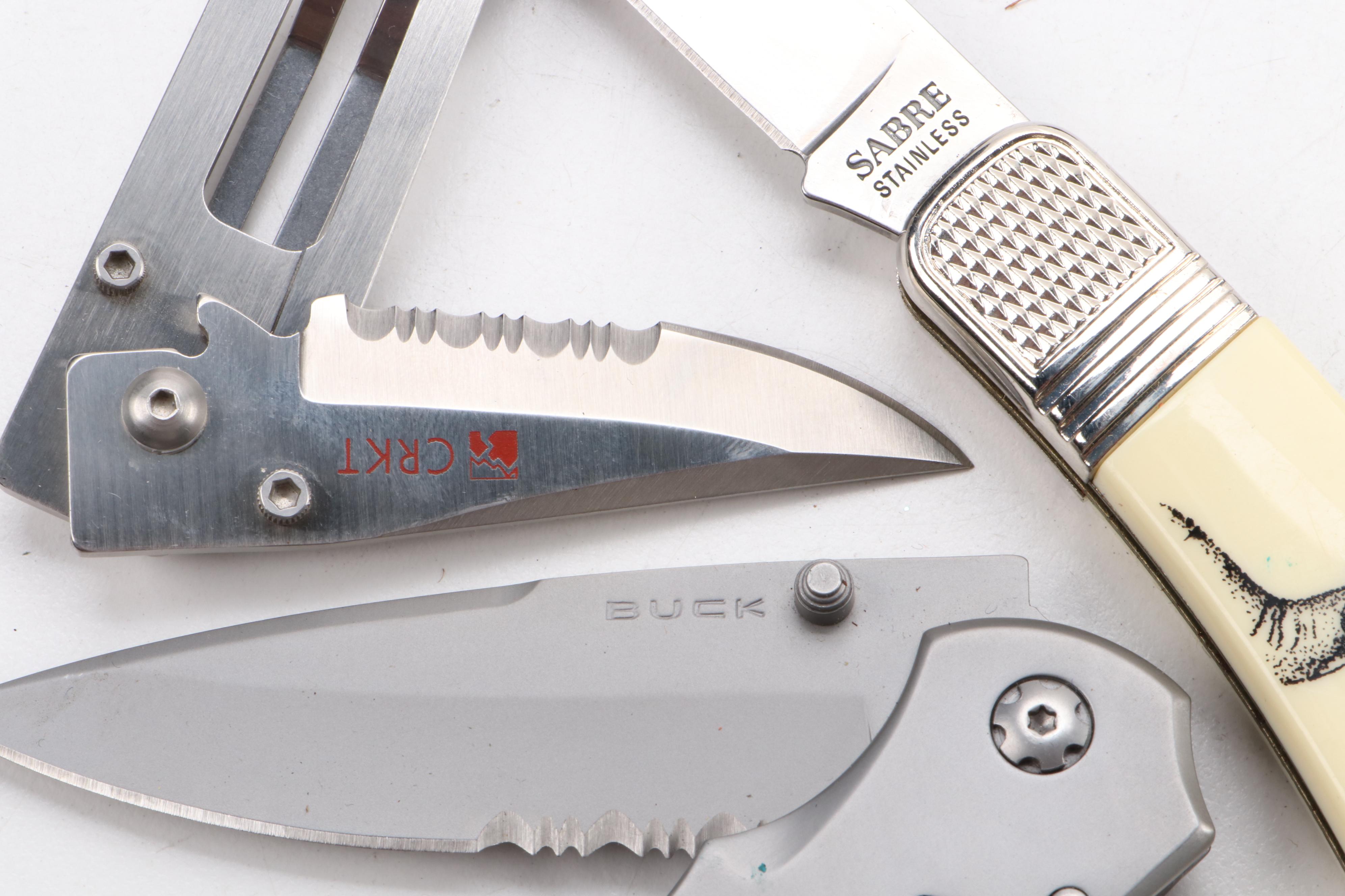 Collection of Ten Knives Including CRKT