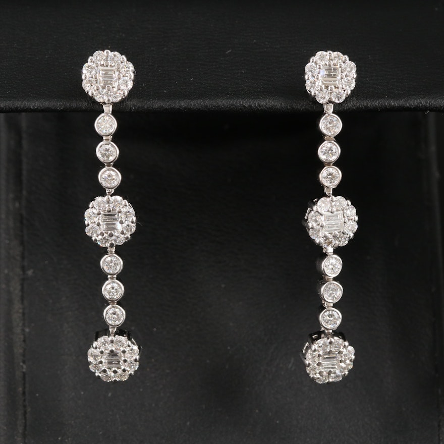 14K 1.90 CTW Diamond Earrings