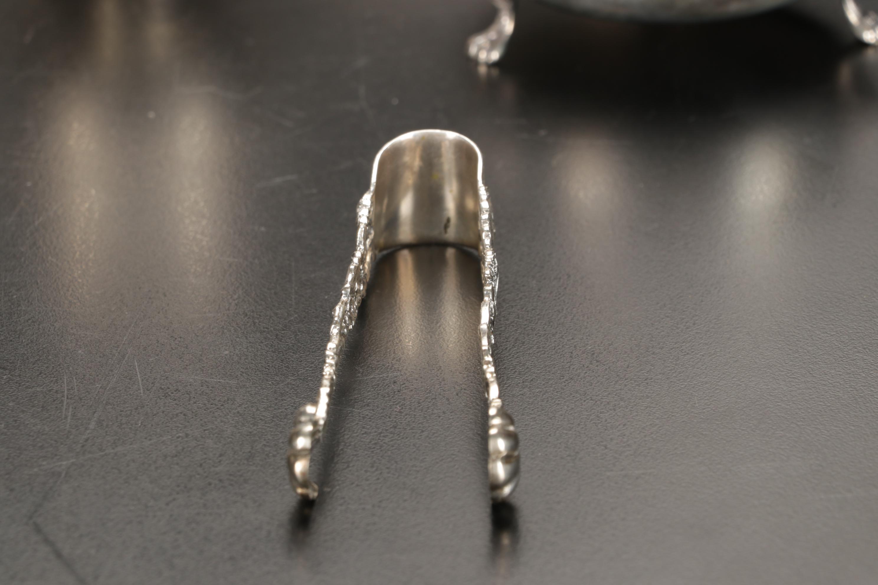 Hunt Silver Co. Lucky Sterling Silver Platter with Gorham and Other Tableware