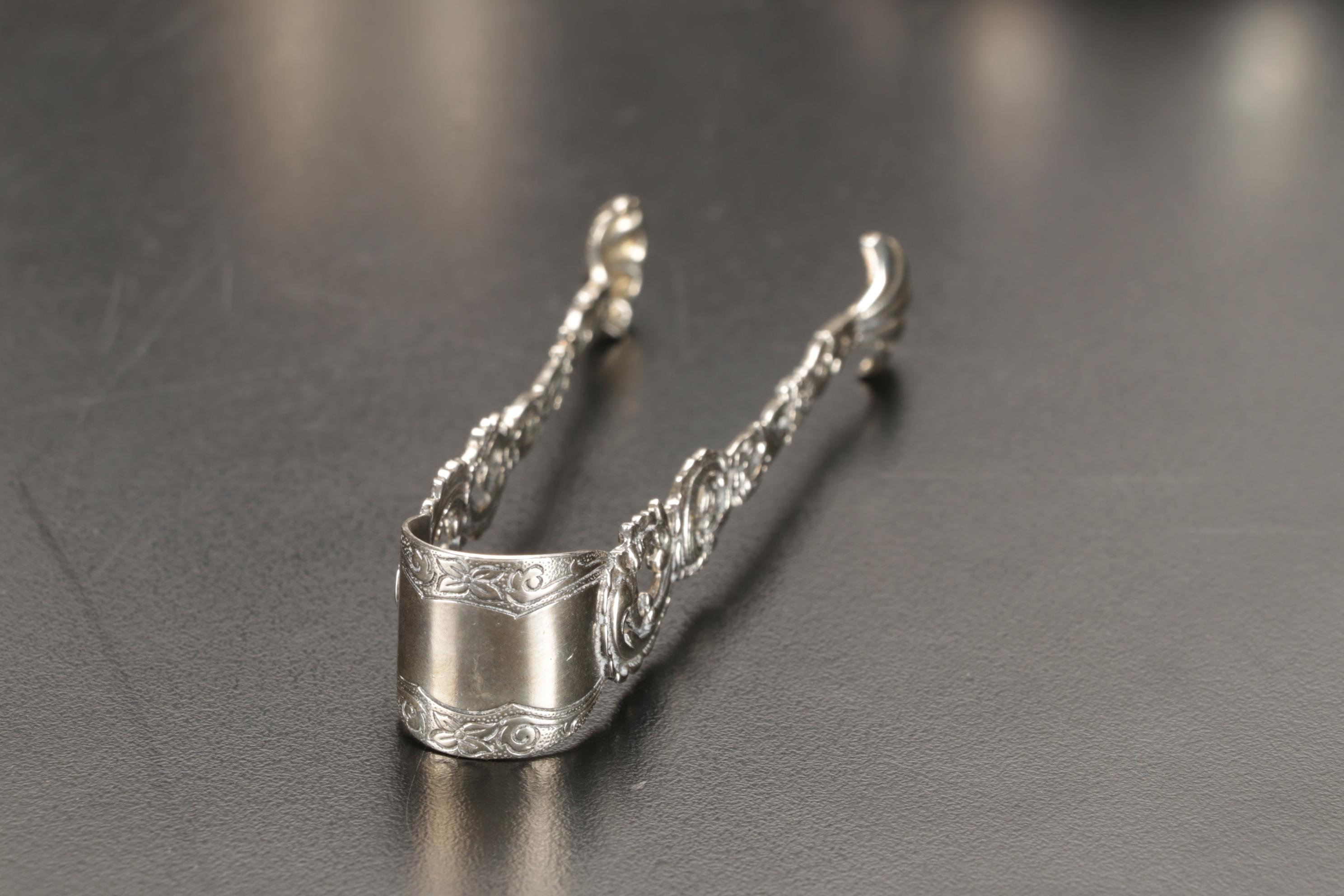 Hunt Silver Co. Lucky Sterling Silver Platter with Gorham and Other Tableware