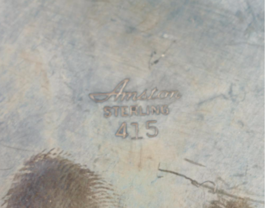 Hunt Silver Co. Lucky Sterling Silver Platter with Gorham and Other Tableware