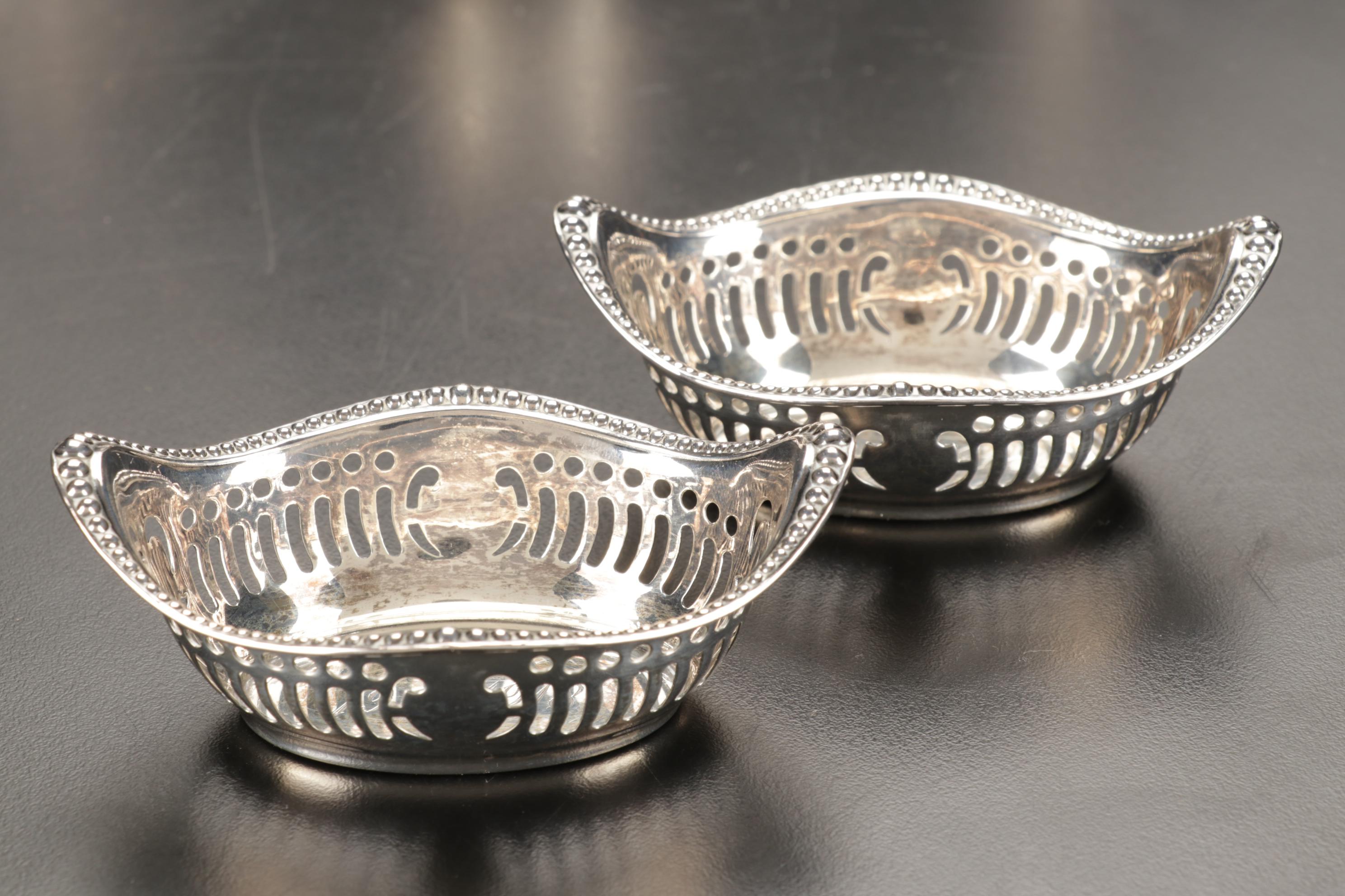 Hunt Silver Co. Lucky Sterling Silver Platter with Gorham and Other Tableware