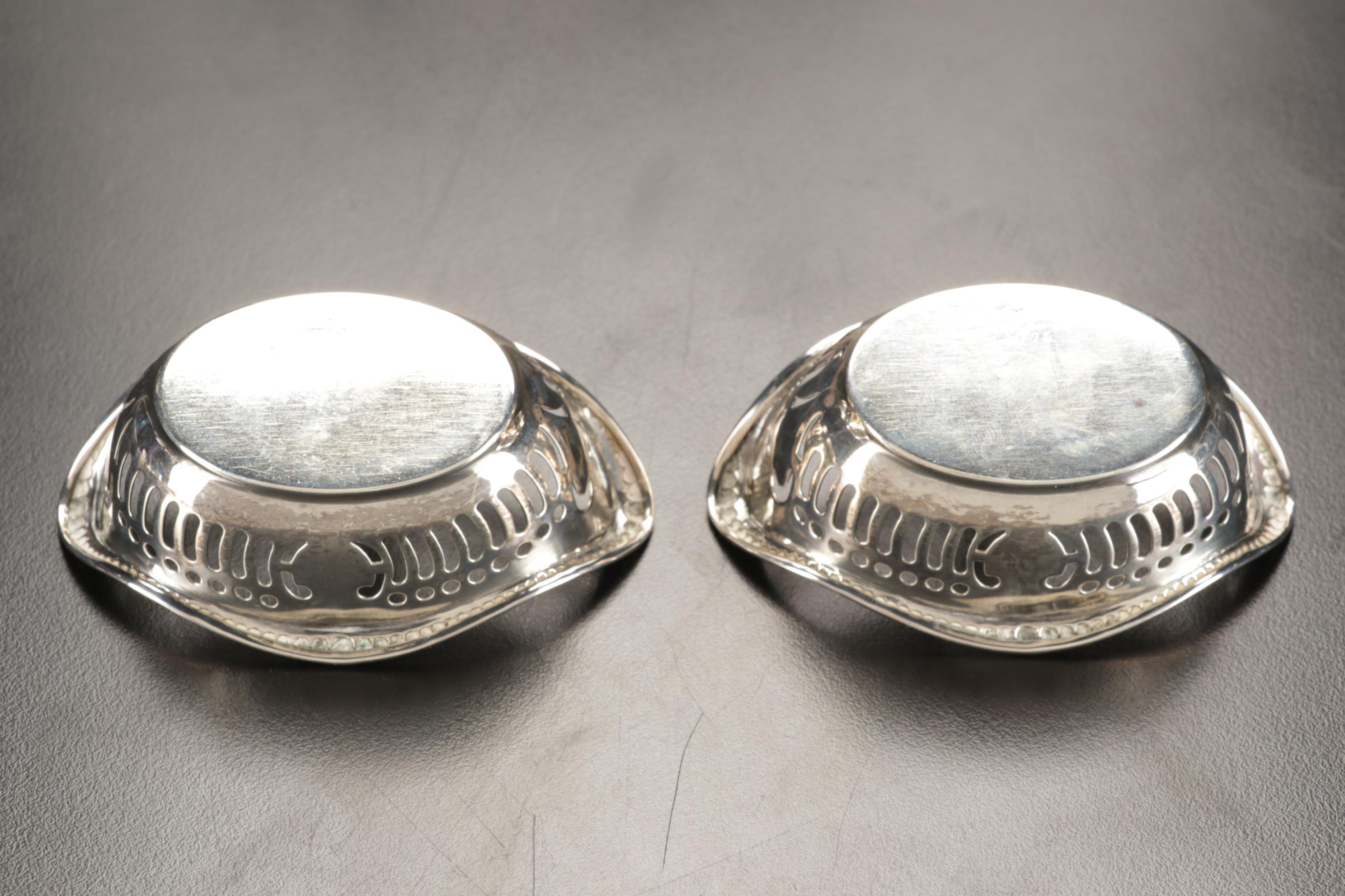 Hunt Silver Co. Lucky Sterling Silver Platter with Gorham and Other Tableware