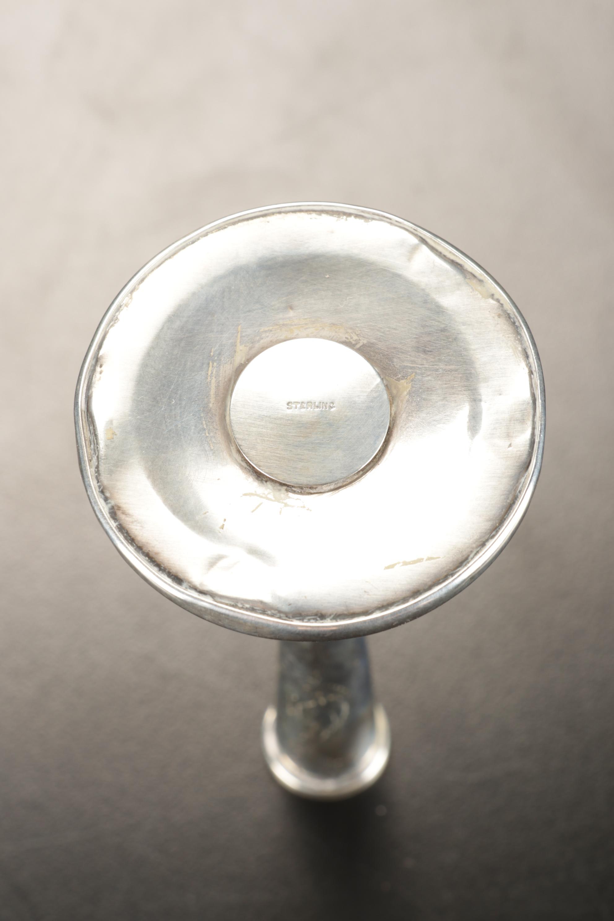 Hunt Silver Co. Lucky Sterling Silver Platter with Gorham and Other Tableware