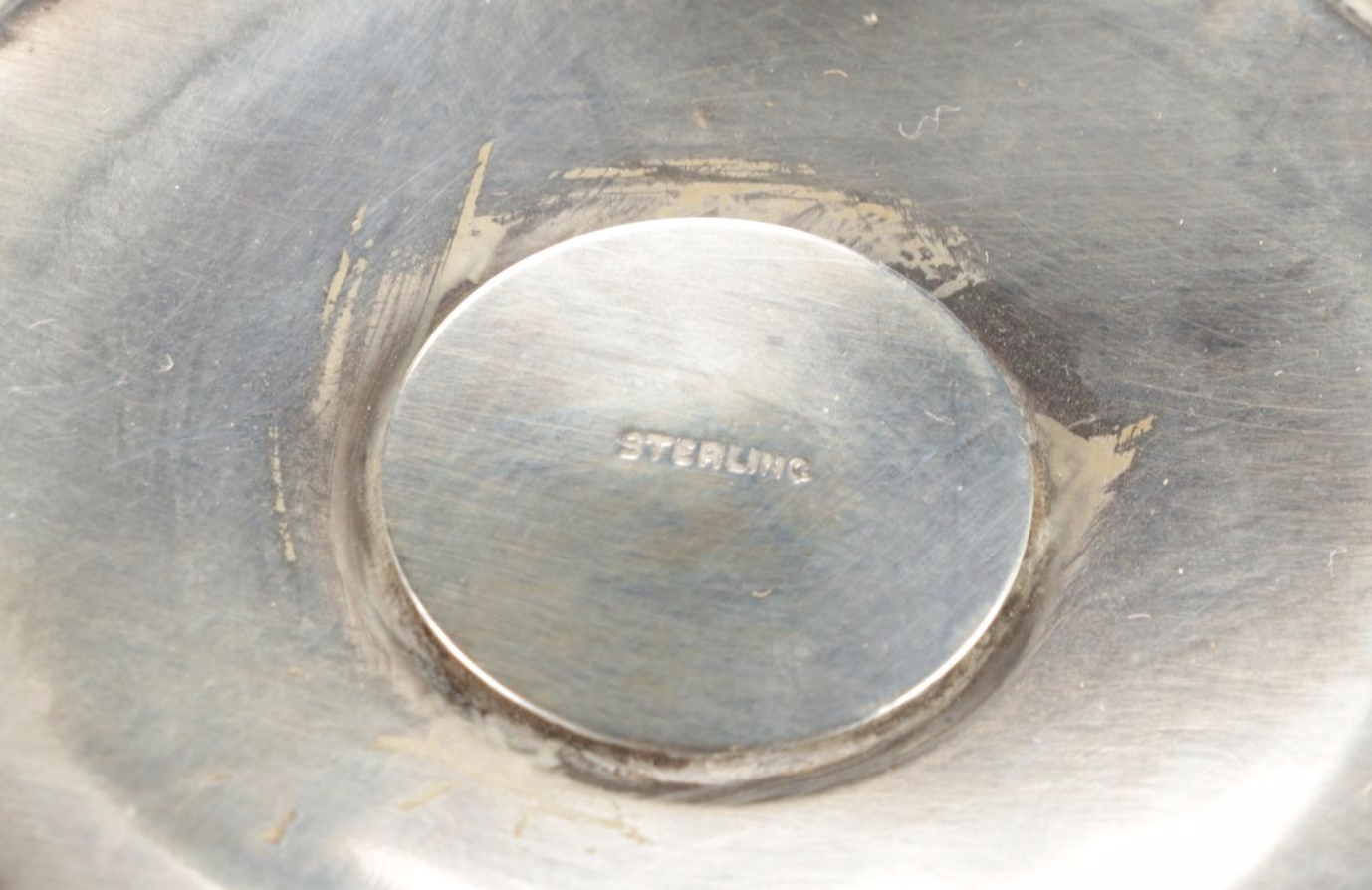 Hunt Silver Co. Lucky Sterling Silver Platter with Gorham and Other Tableware