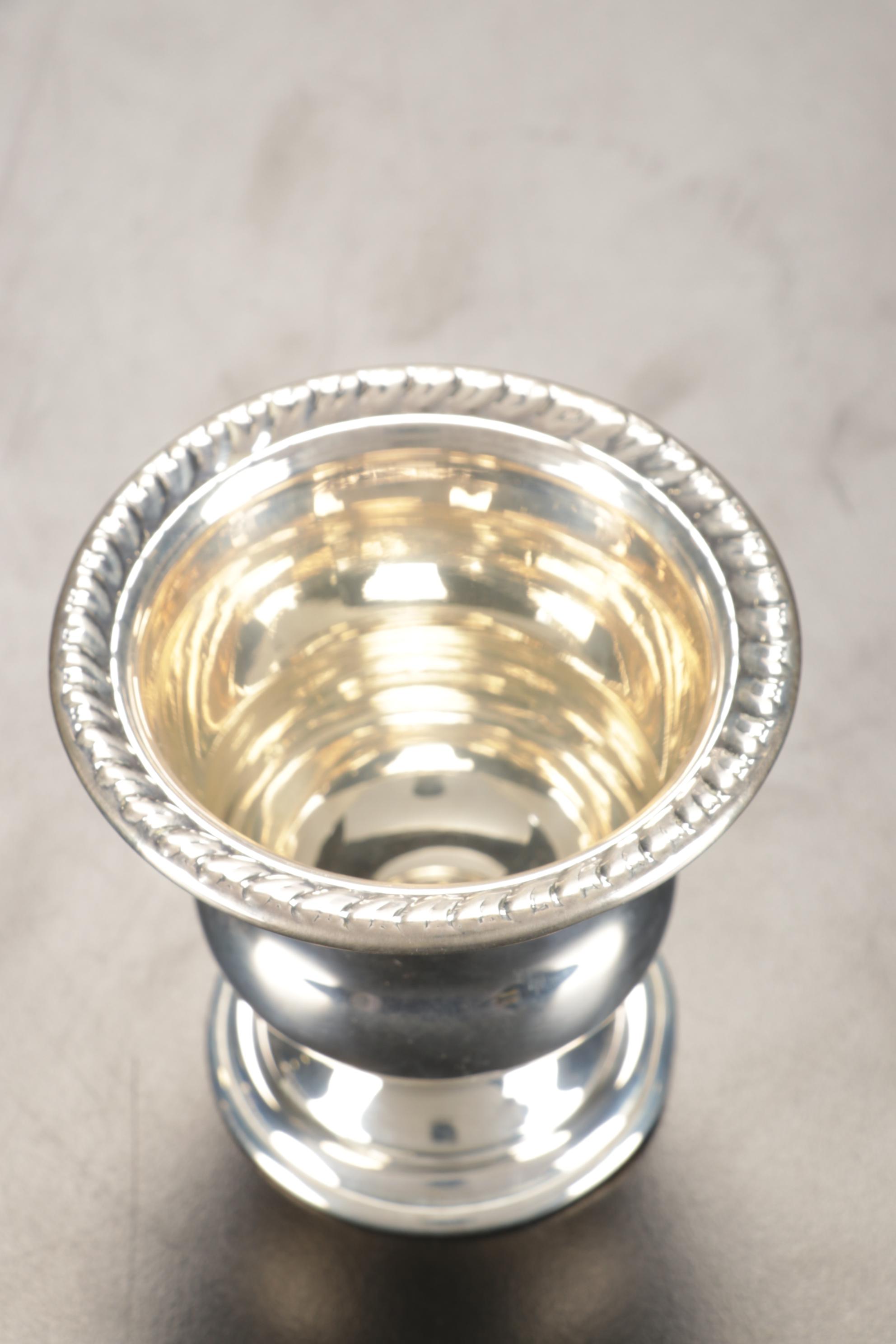 Hunt Silver Co. Lucky Sterling Silver Platter with Gorham and Other Tableware