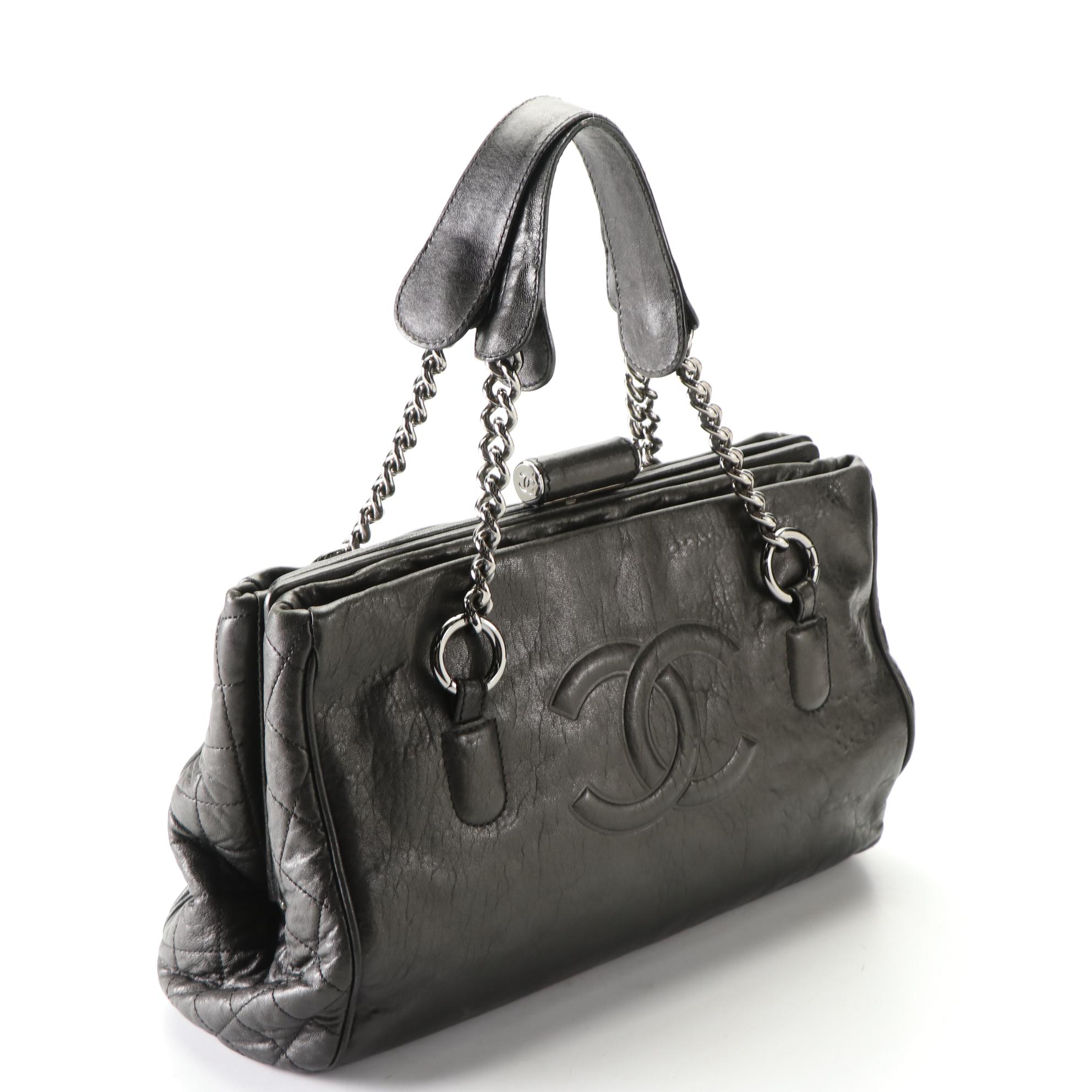 Chanel CC Perfect Day Tote in Crinkled Calfskin with Quilted Detail