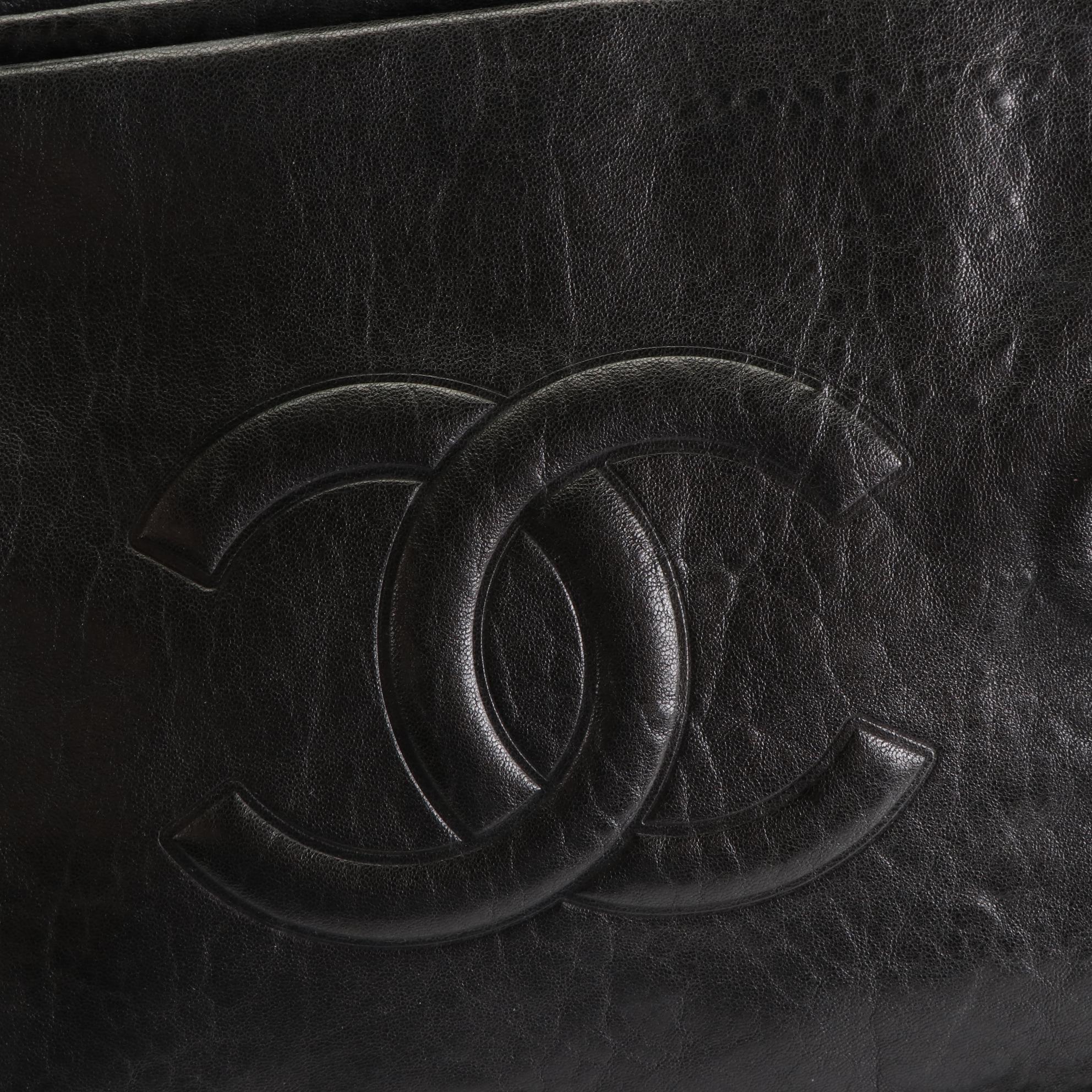 Chanel CC Perfect Day Tote in Crinkled Calfskin with Quilted Detail