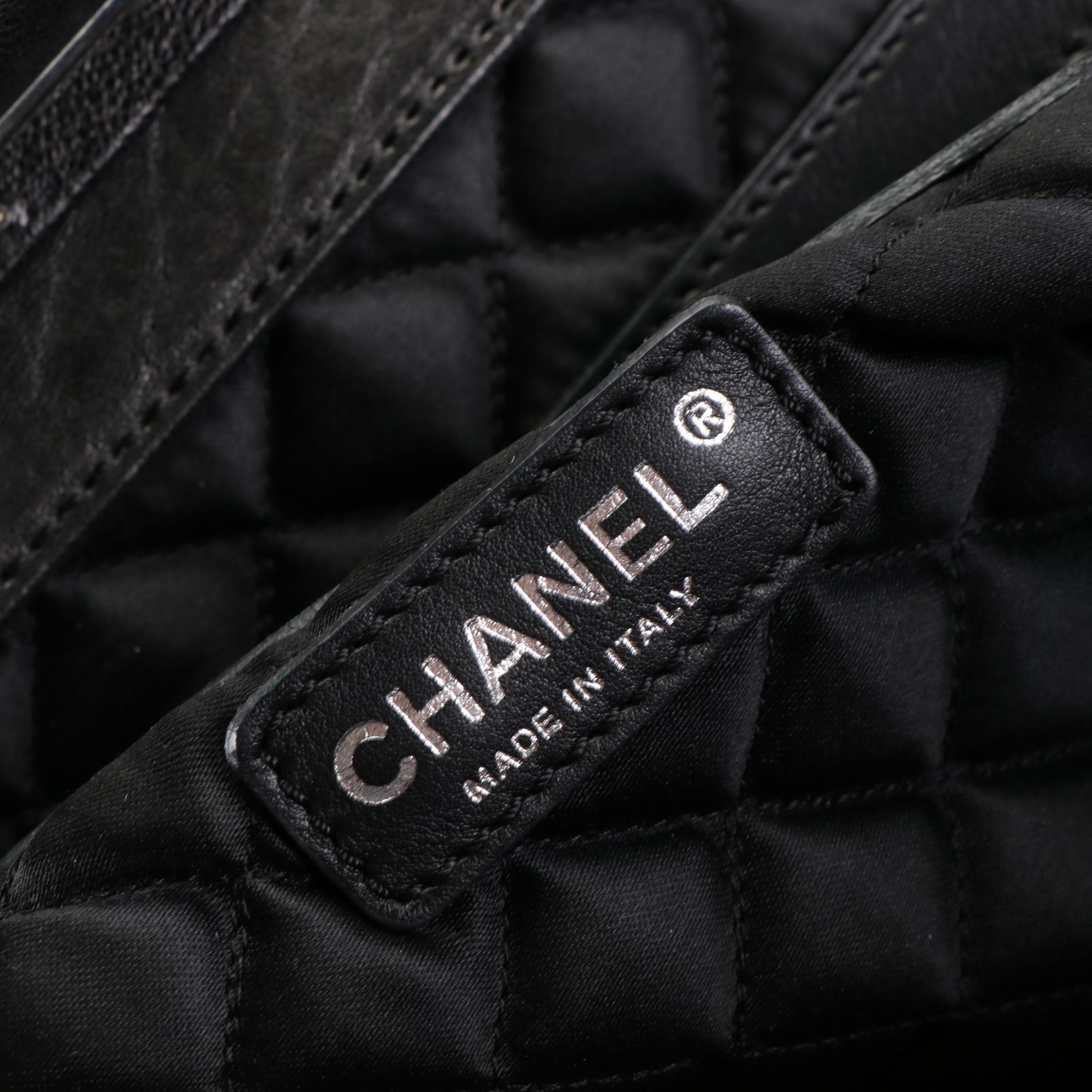 Chanel CC Perfect Day Tote in Crinkled Calfskin with Quilted Detail