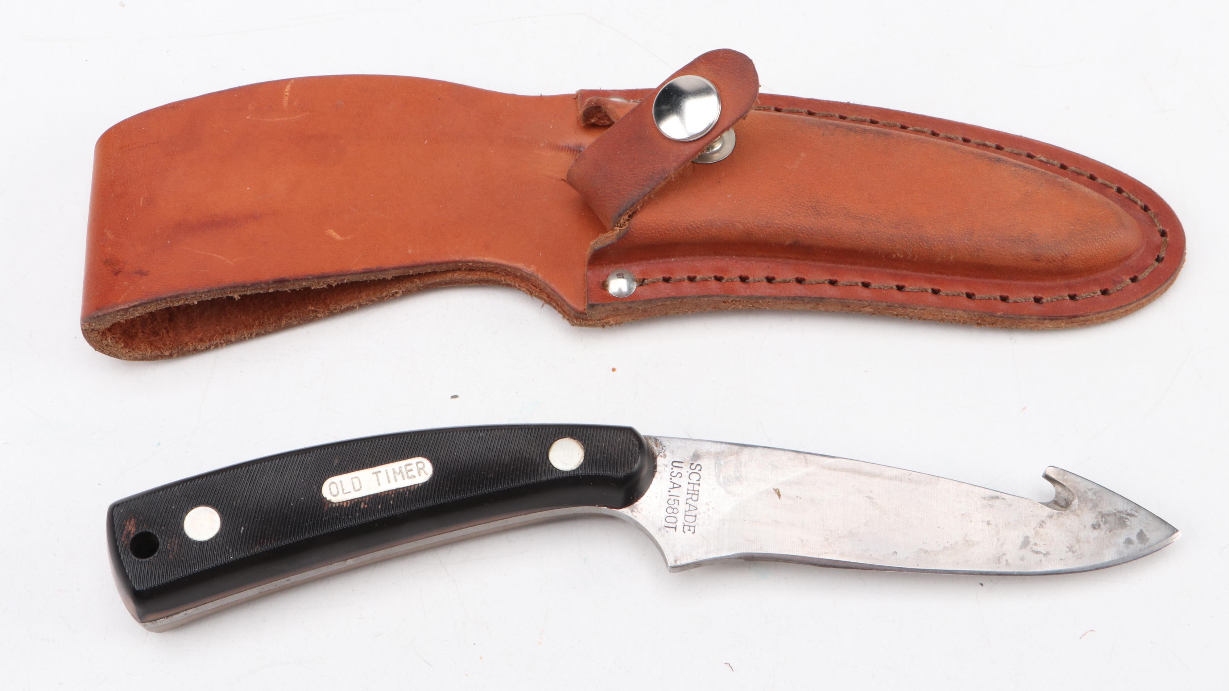 Collection of Five Fixed Blade Knives Including CRKT Wind River