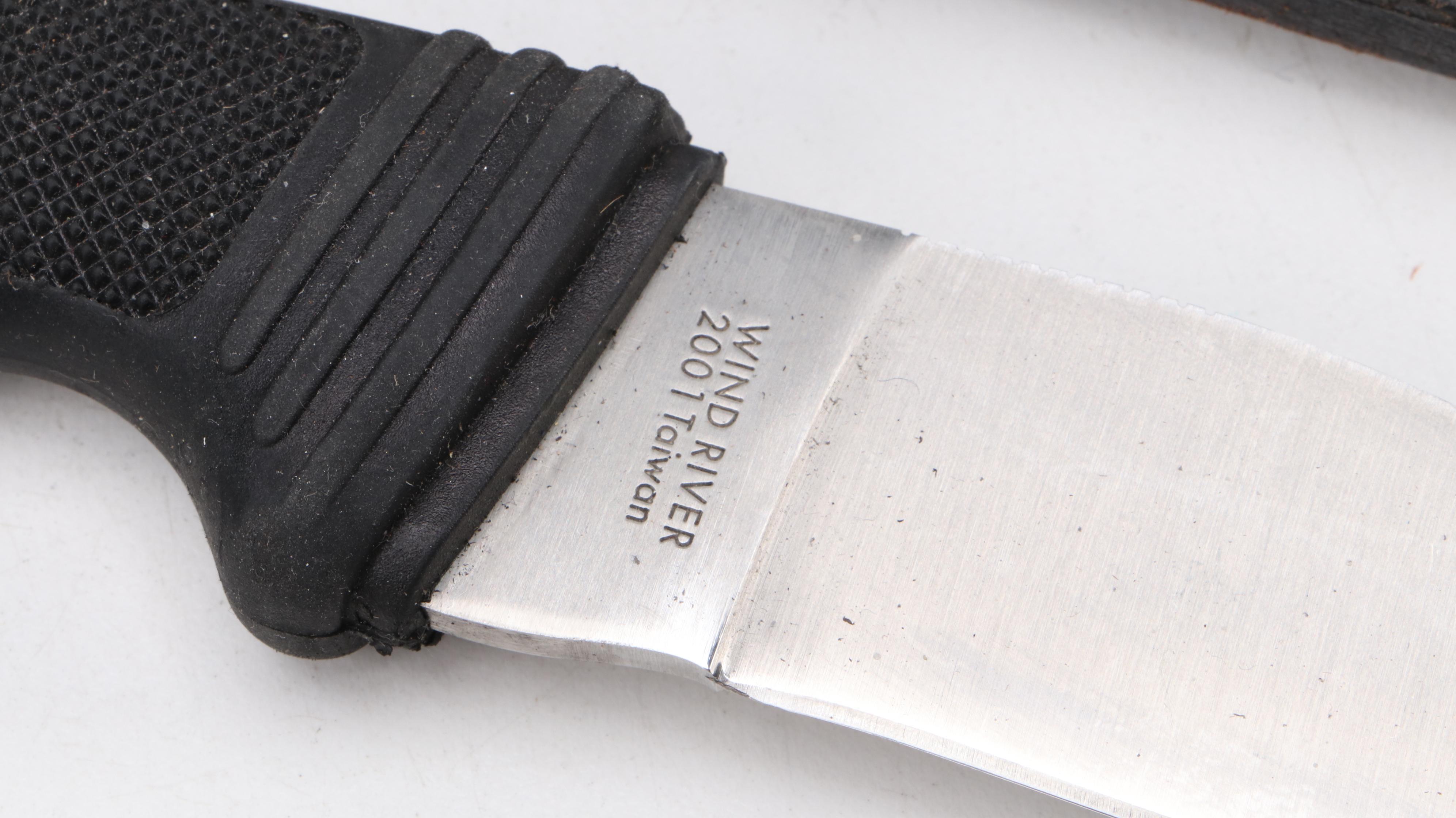 Collection of Five Fixed Blade Knives Including CRKT Wind River