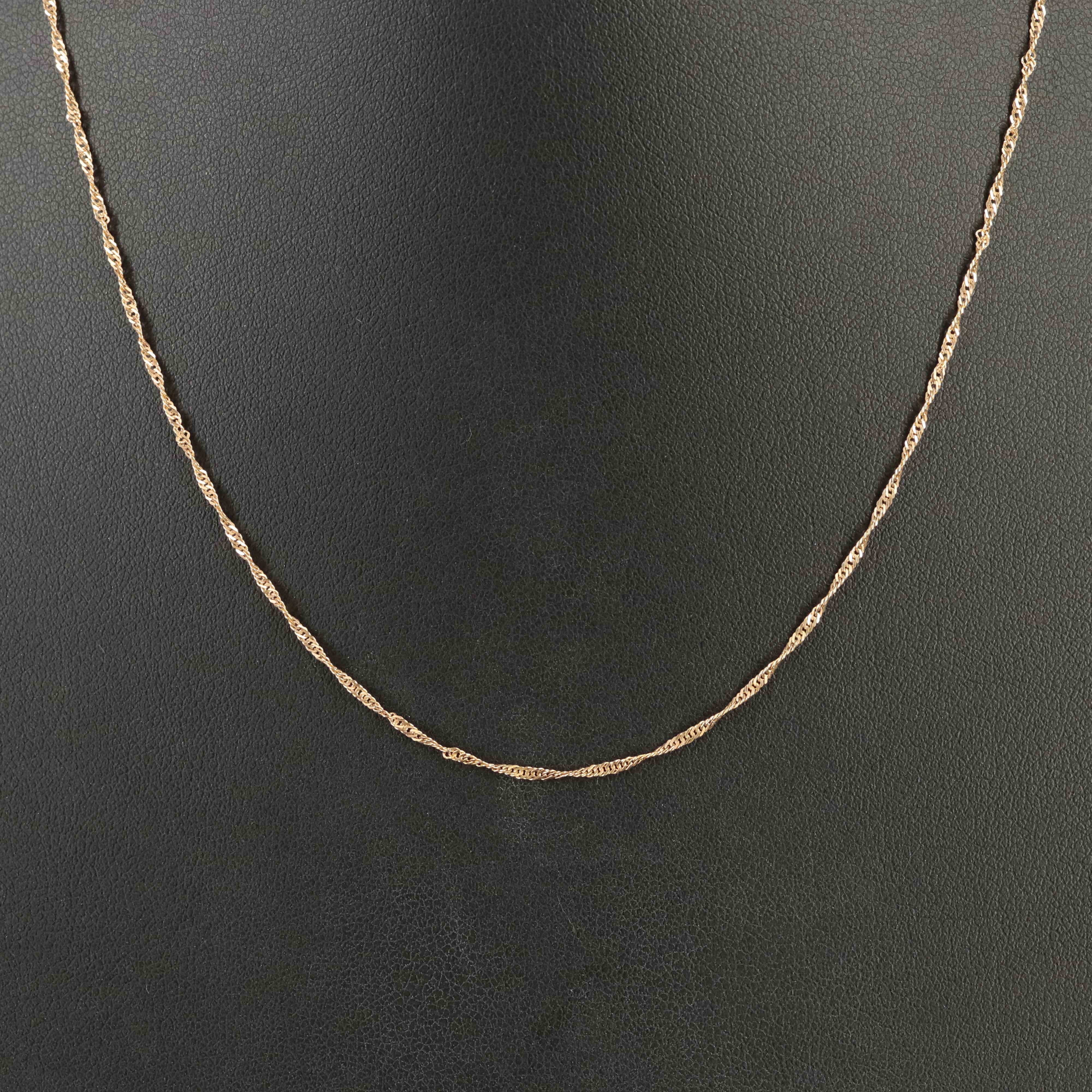 14K Singapore Chain Necklace