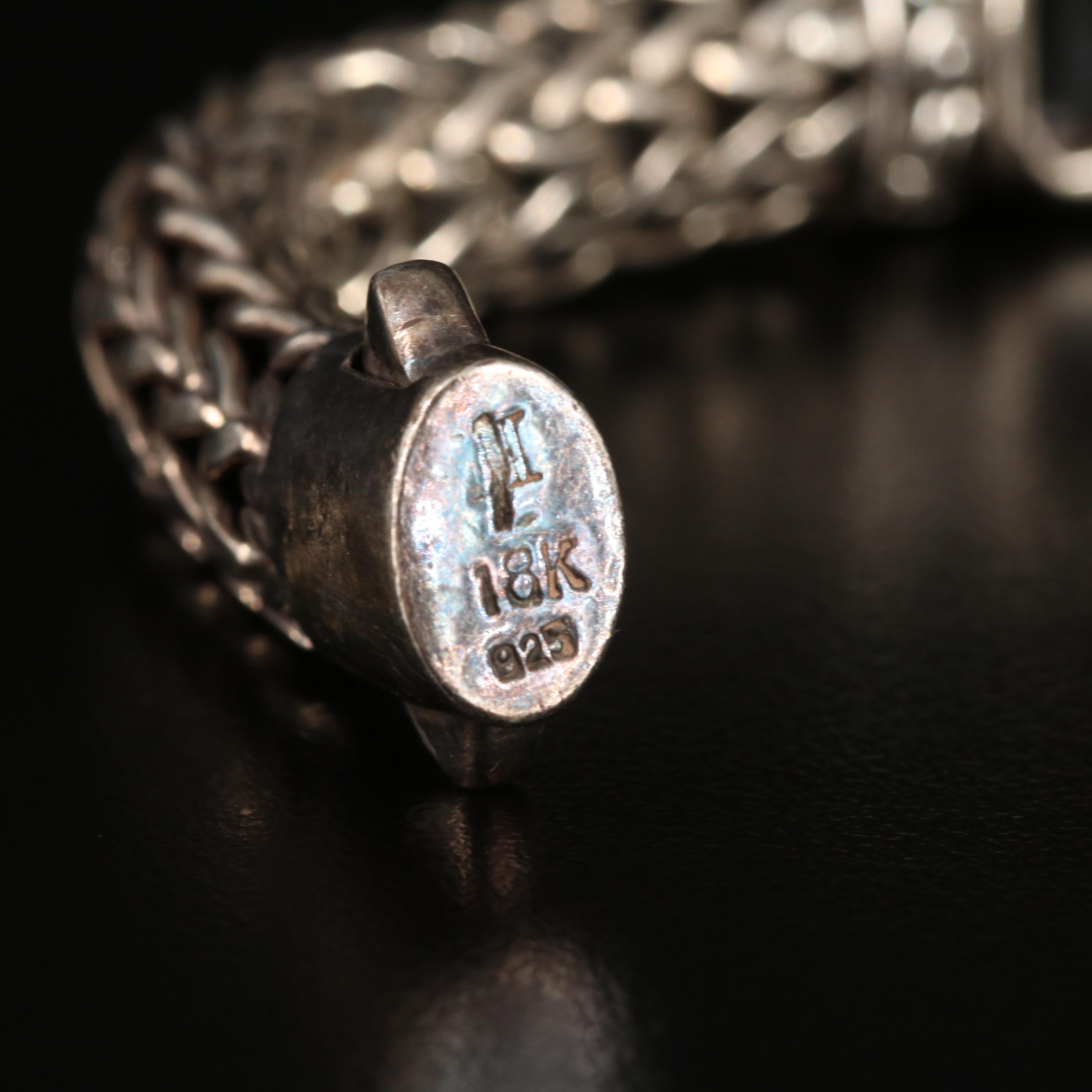 John Hardy "Batu Sari" Sterling Topaz Bracelet with 18K Accents