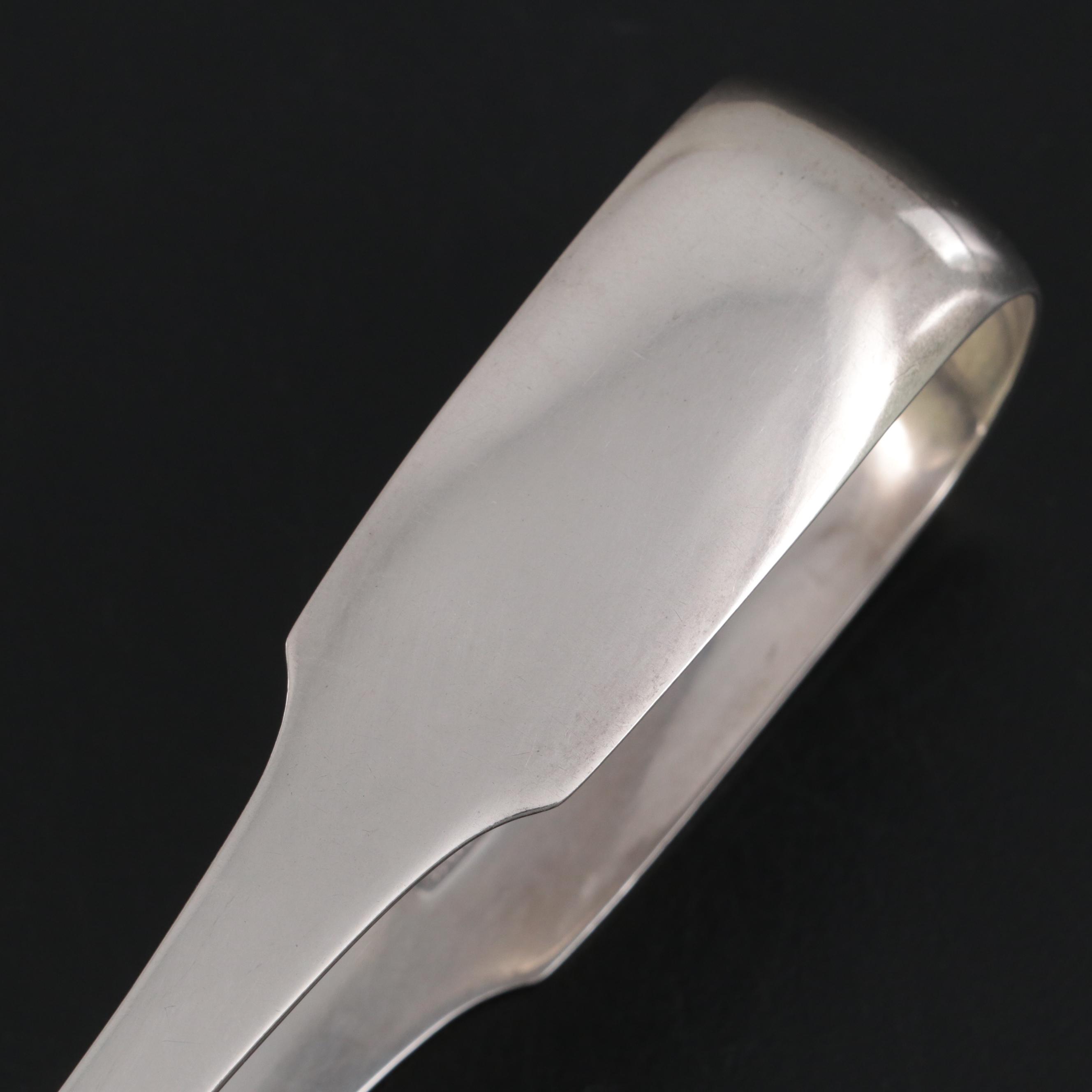 Thomas Rockwell of New London Coin Silver Tongs, Late 18th Century