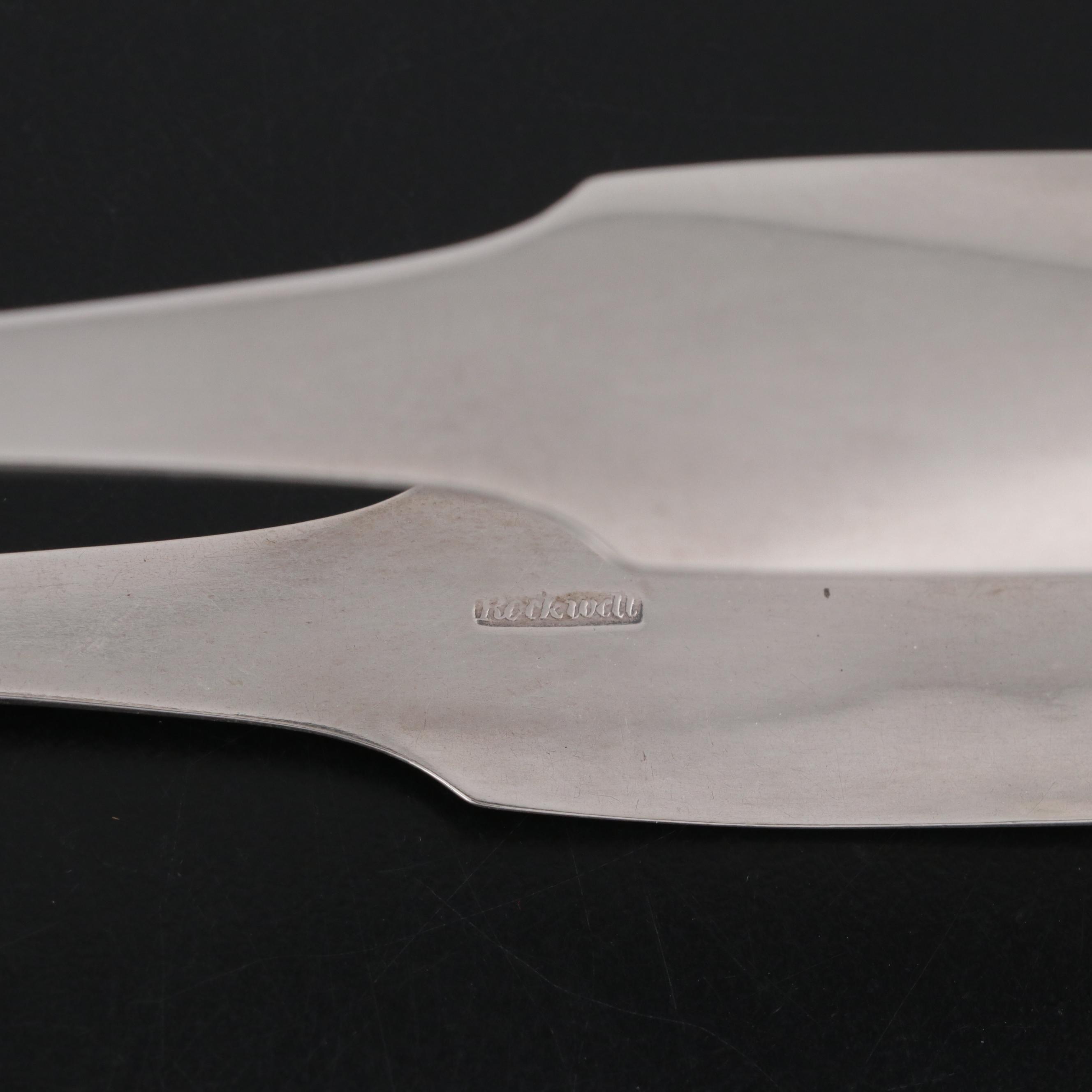 Thomas Rockwell of New London Coin Silver Tongs, Late 18th Century