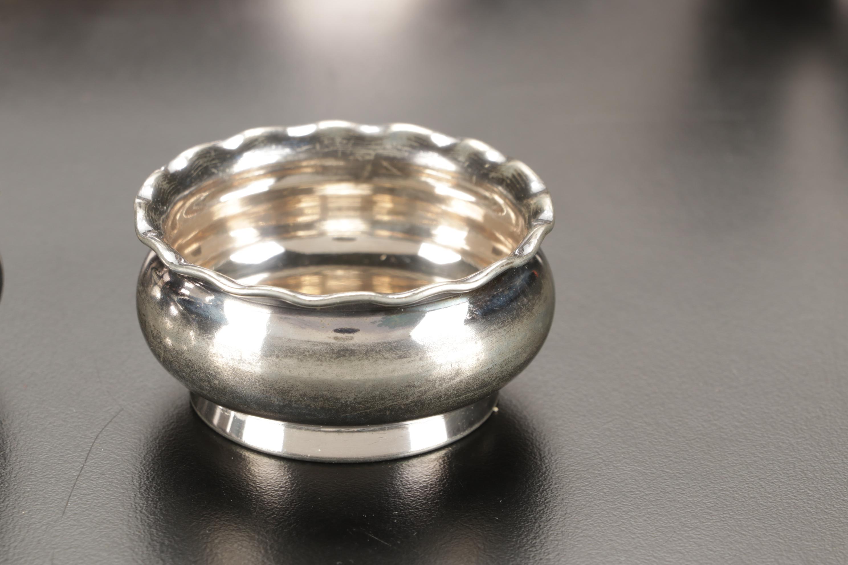 Silver Plate Biscuit Box, Scuttle Salt Cellar, Silent Butlers, and More