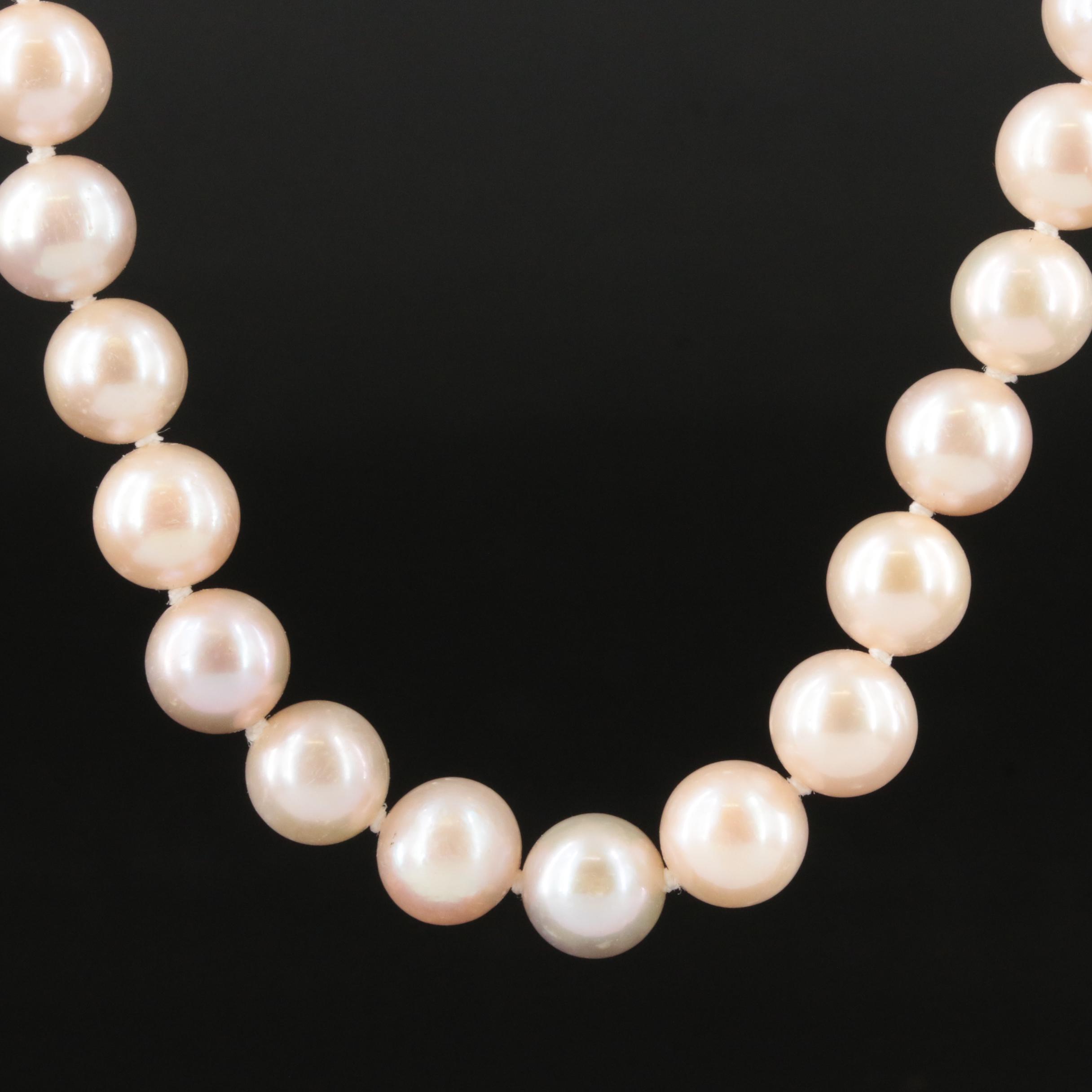 Pearl Necklace with 14K Clasp
