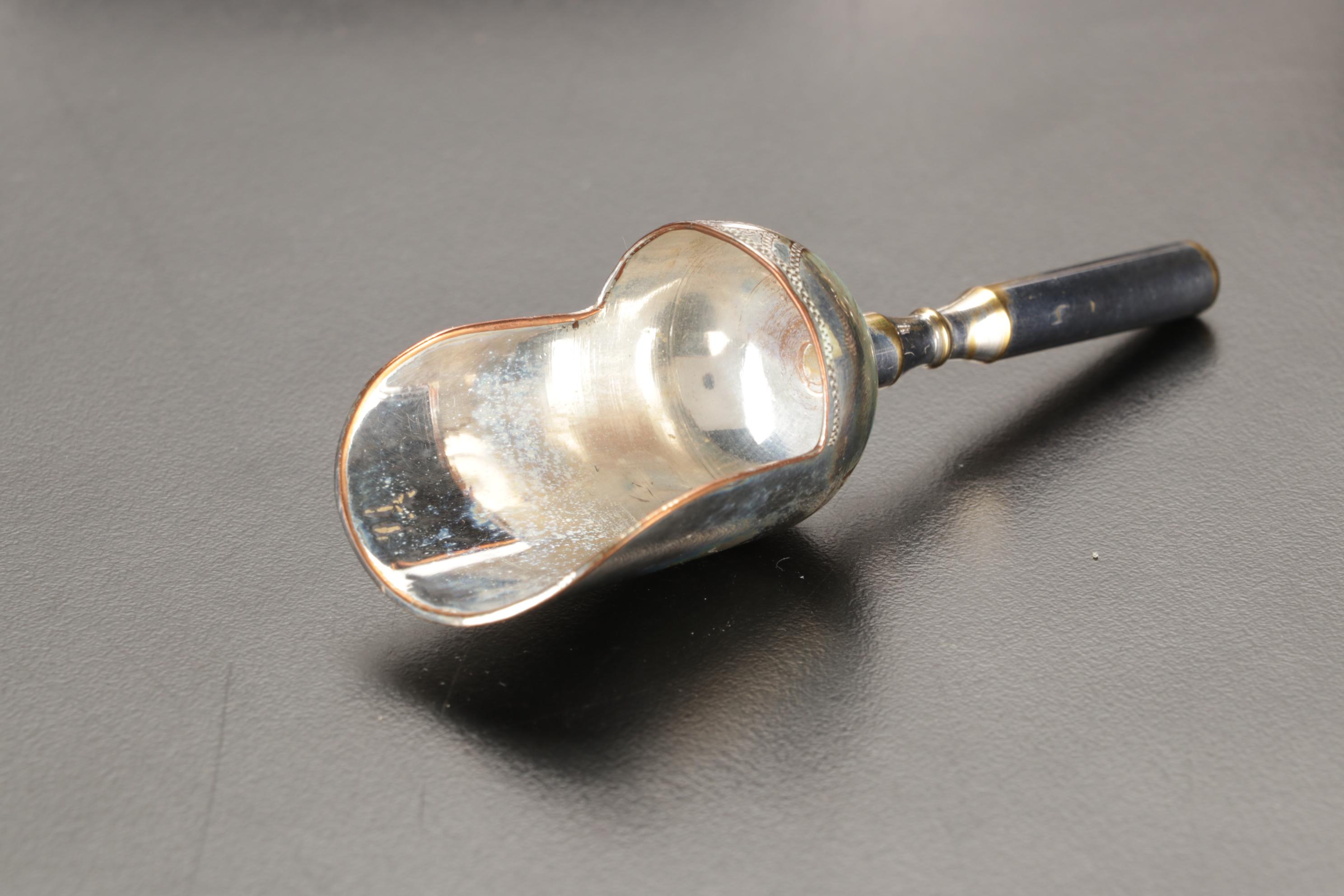 Silver Plate Biscuit Box, Scuttle Salt Cellar, Silent Butlers, and More