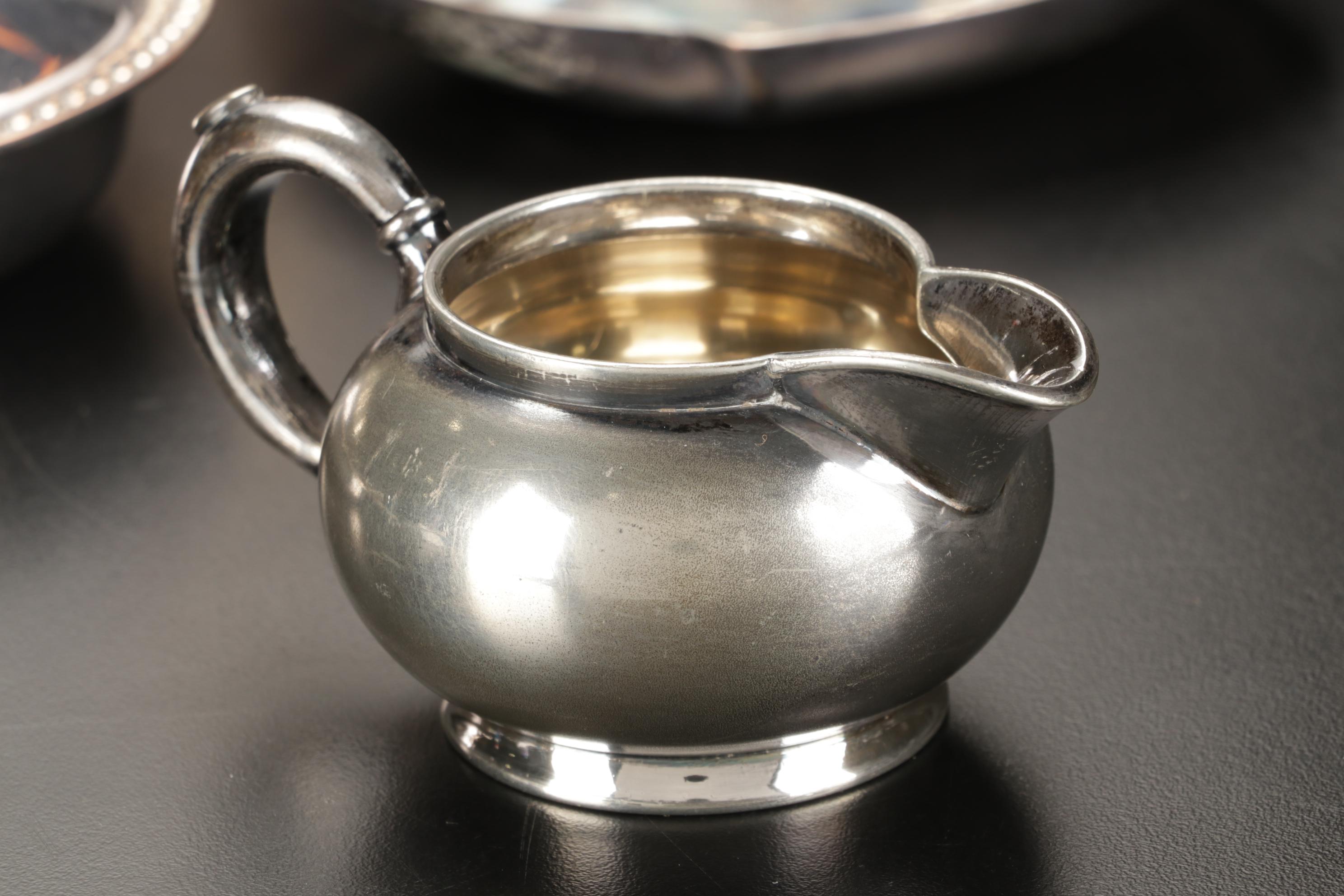 Silver Plate Biscuit Box, Scuttle Salt Cellar, Silent Butlers, and More