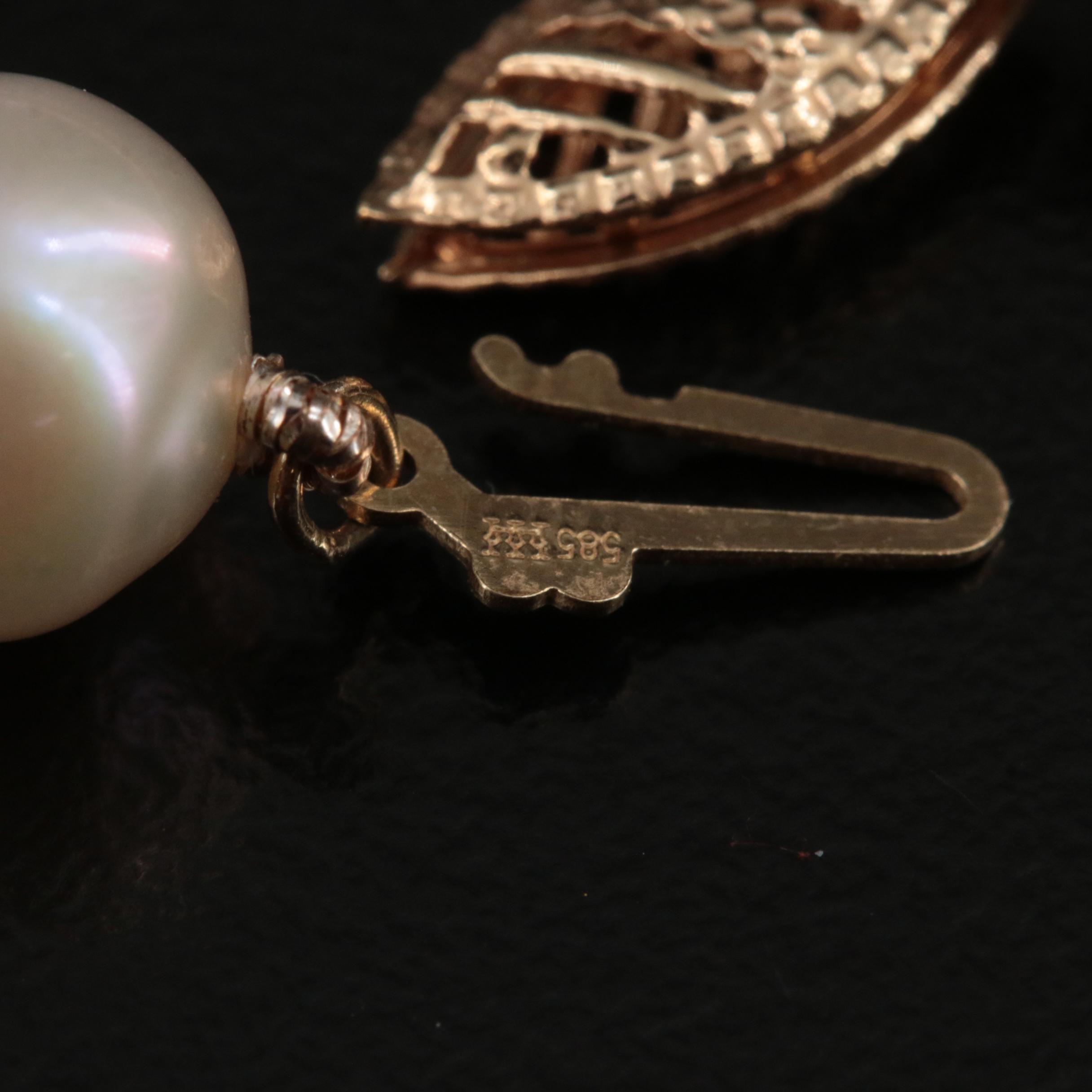 Pearl Necklace with 14K Clasp