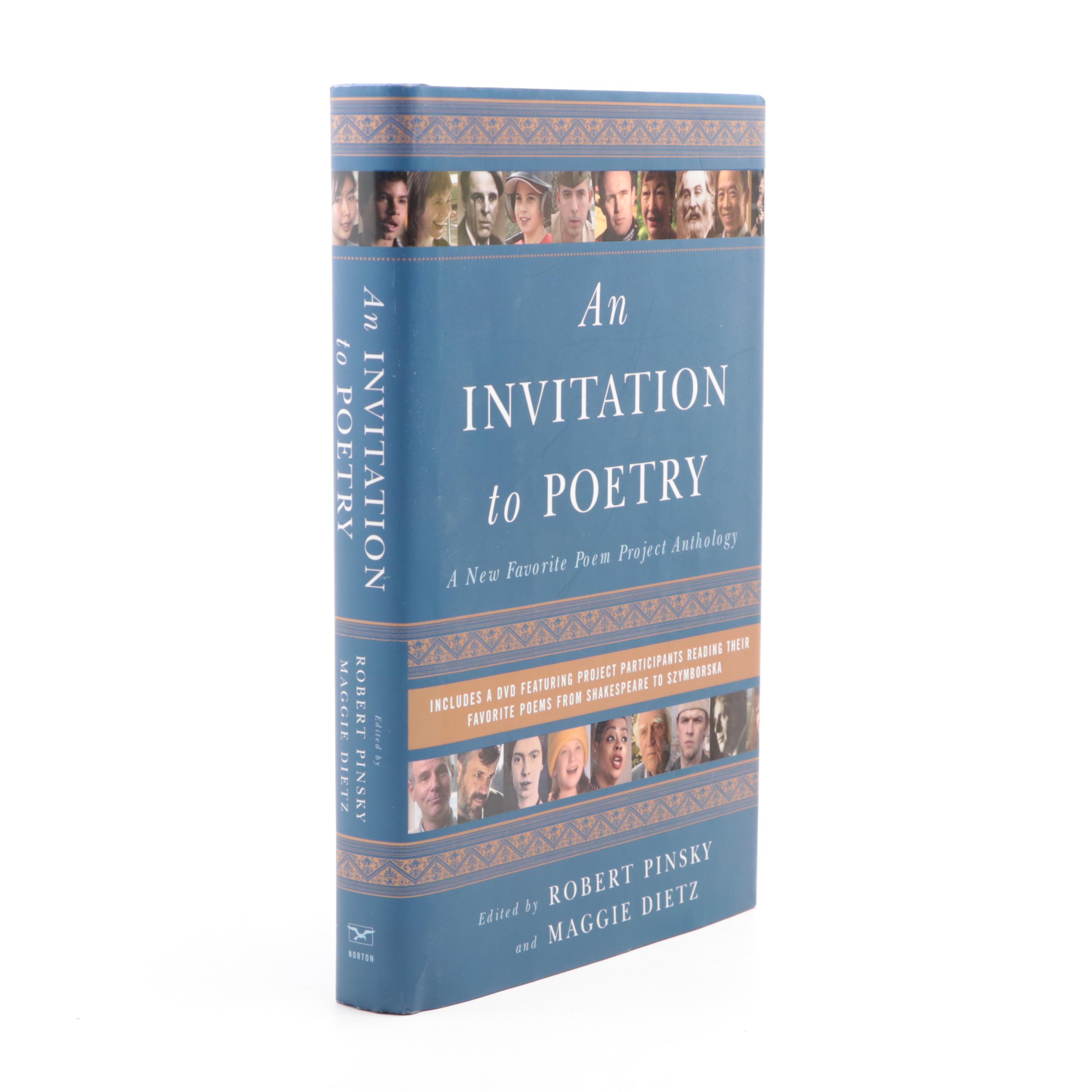 First Edition "An Invitation to Poetry" by Robert Pinsky and More Books