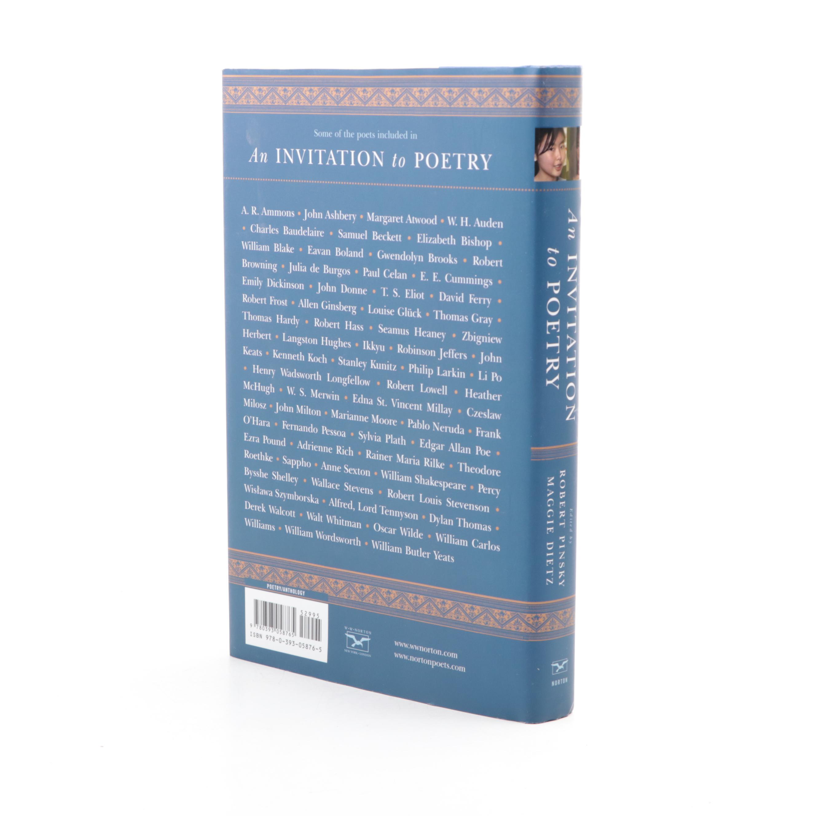 First Edition "An Invitation to Poetry" by Robert Pinsky and More Books