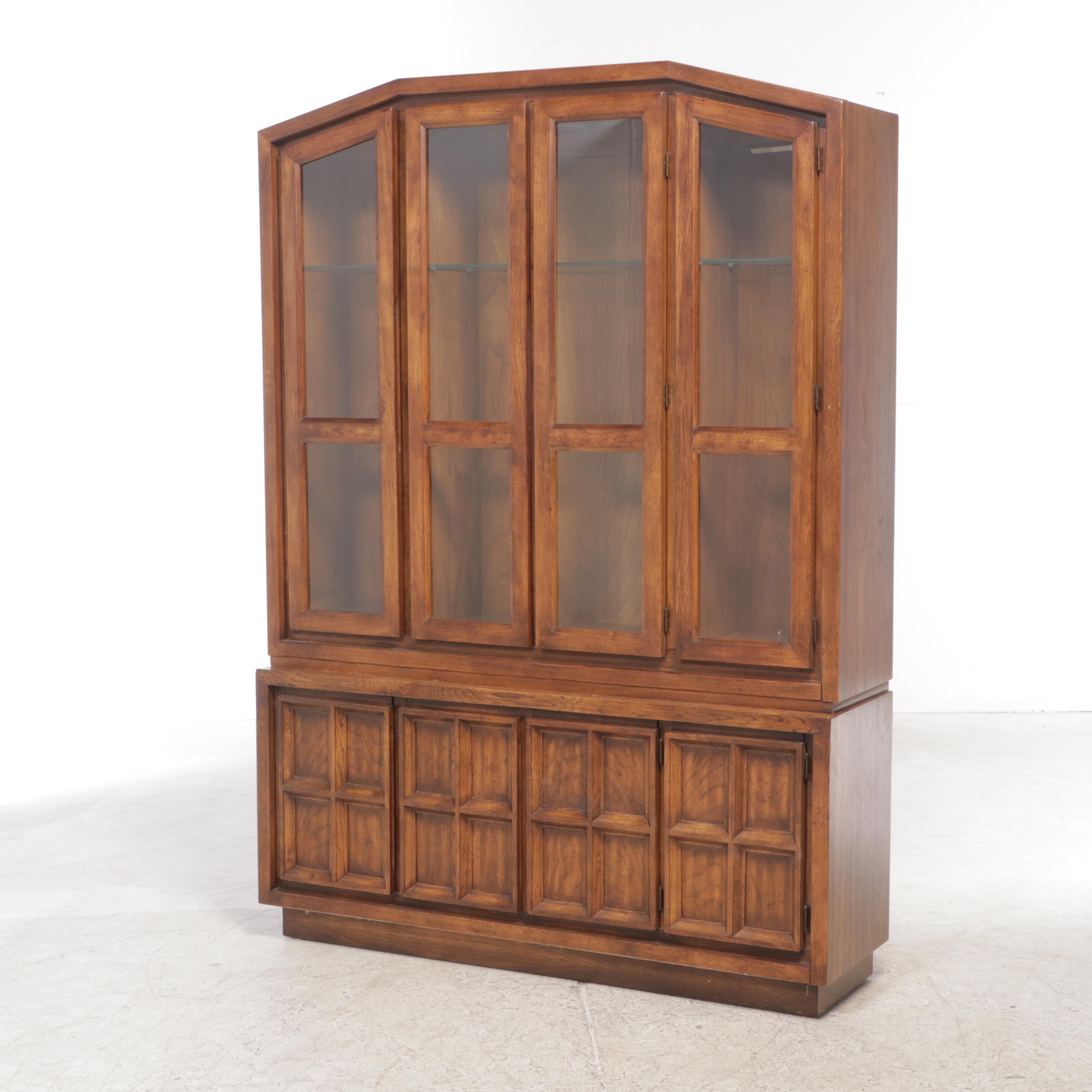 American of Martinsville Oak China Cabinet