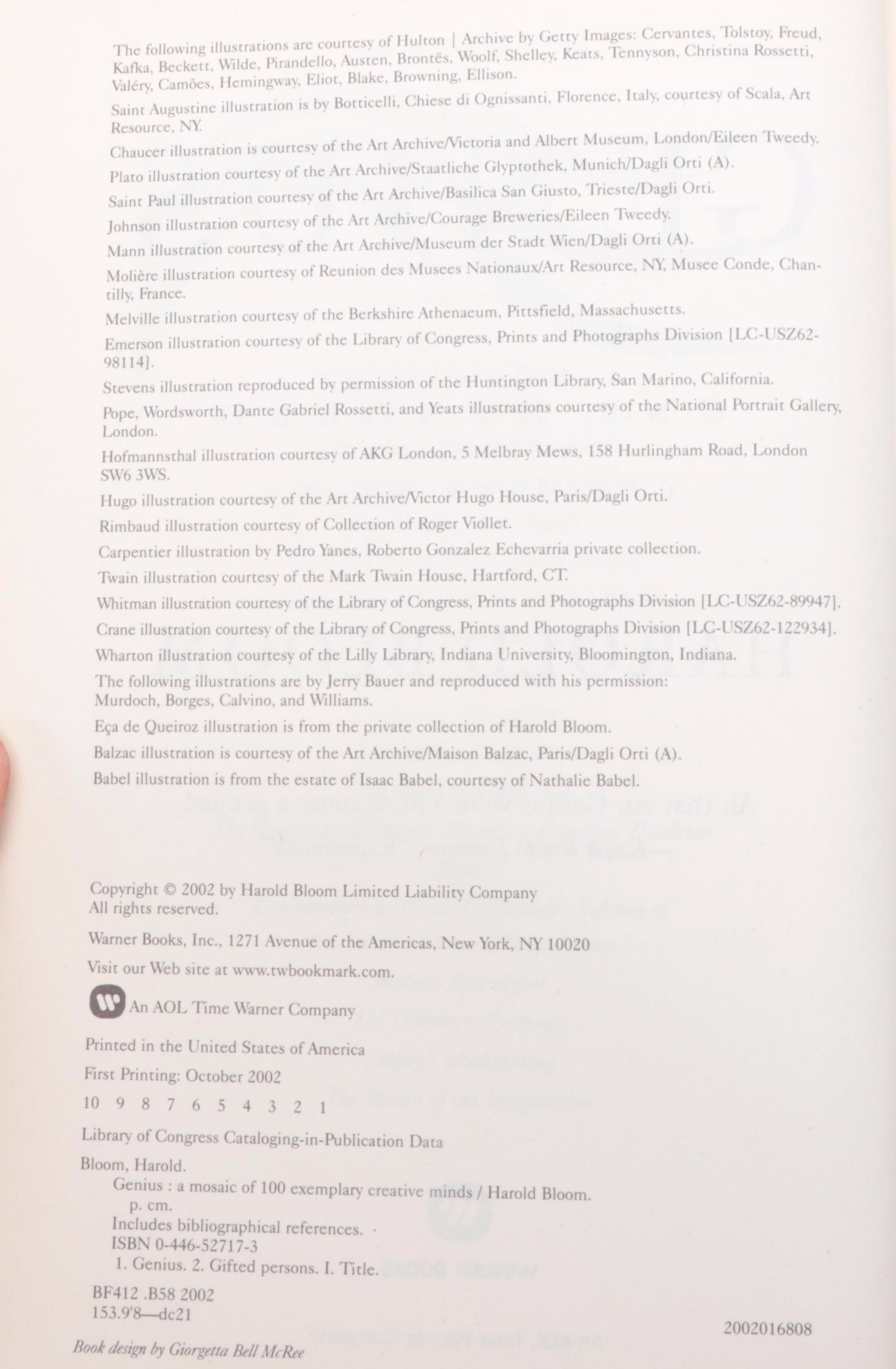 First Edition "Genius" by Harold Bloom and More Nonfiction Books