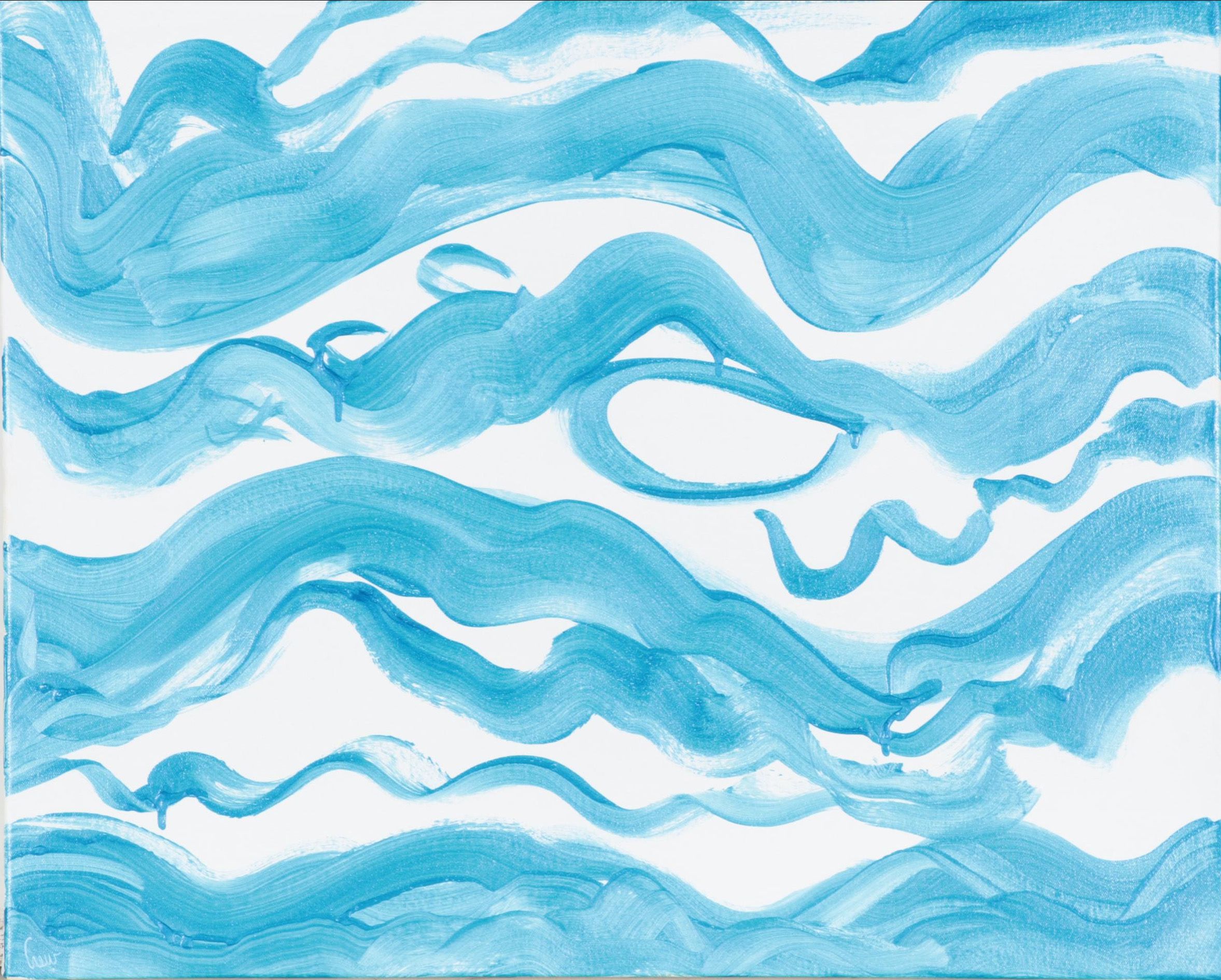 Susan Crew Acrylic Painting "Water Kingdom 1", 21st Century