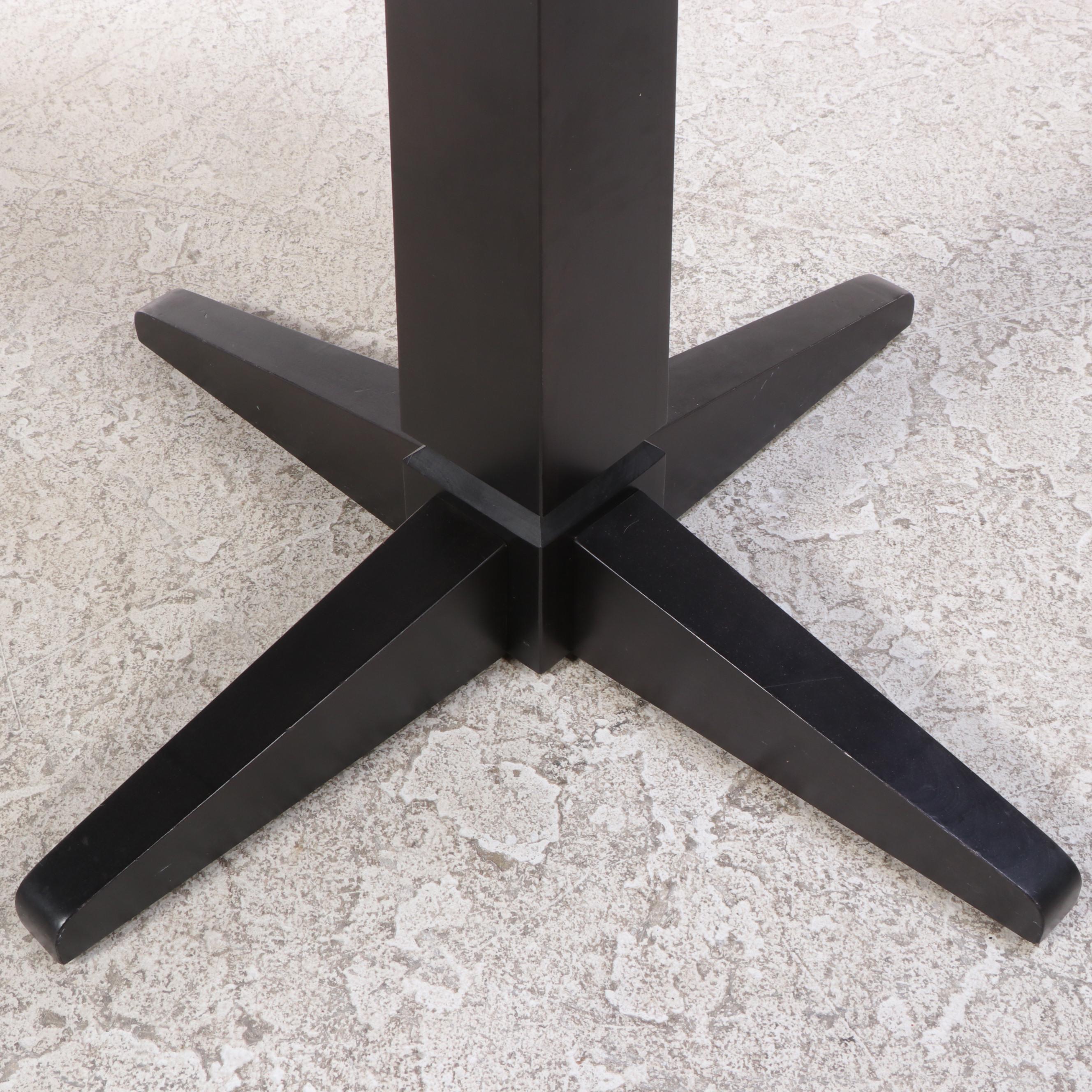 Contemporary High-Top Round Table with Swivel Bar Stools