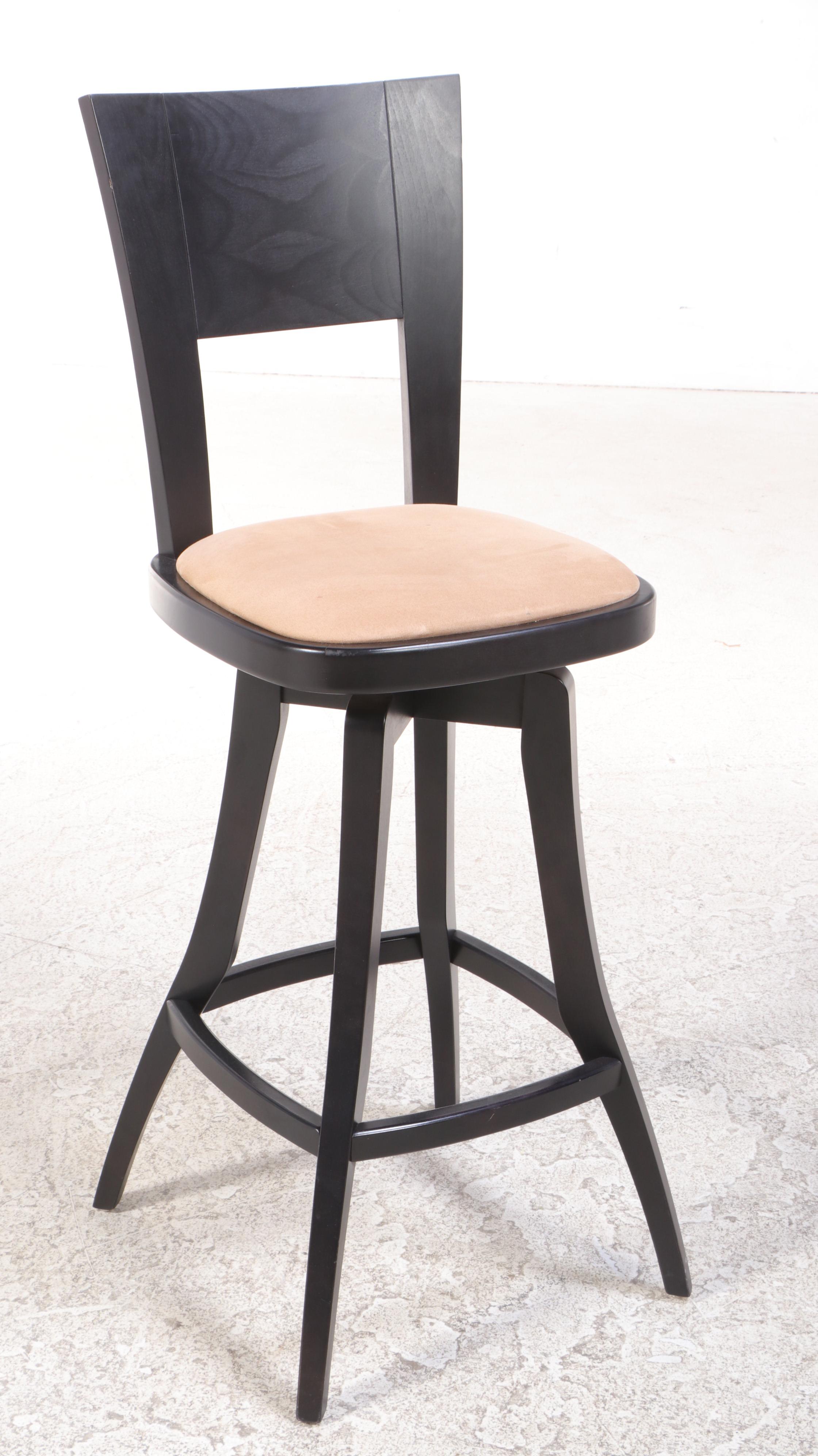 Contemporary High-Top Round Table with Swivel Bar Stools