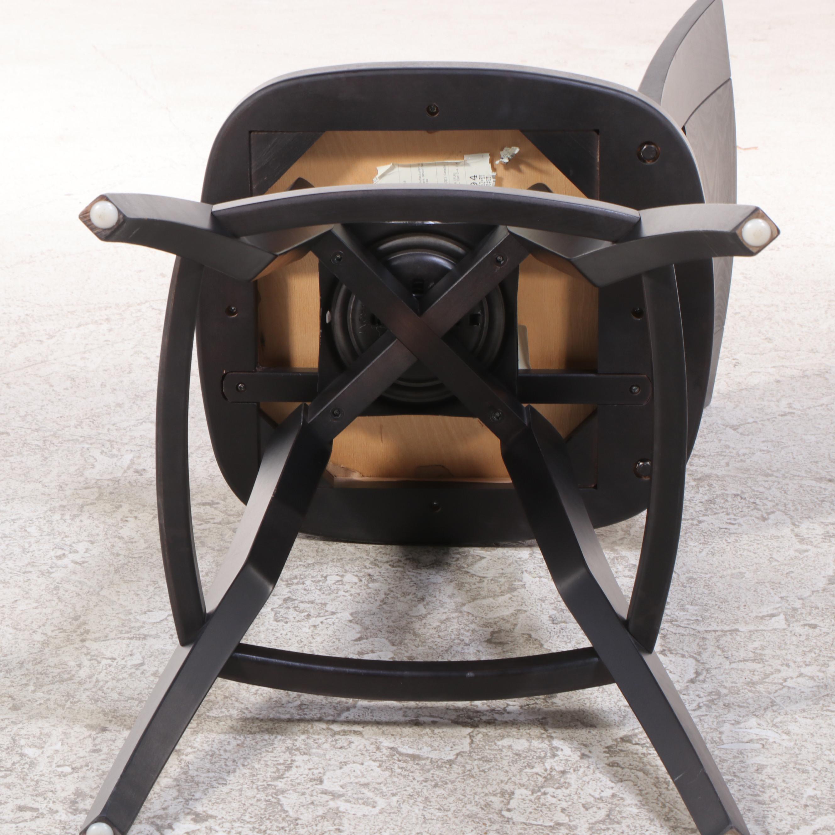 Contemporary High-Top Round Table with Swivel Bar Stools