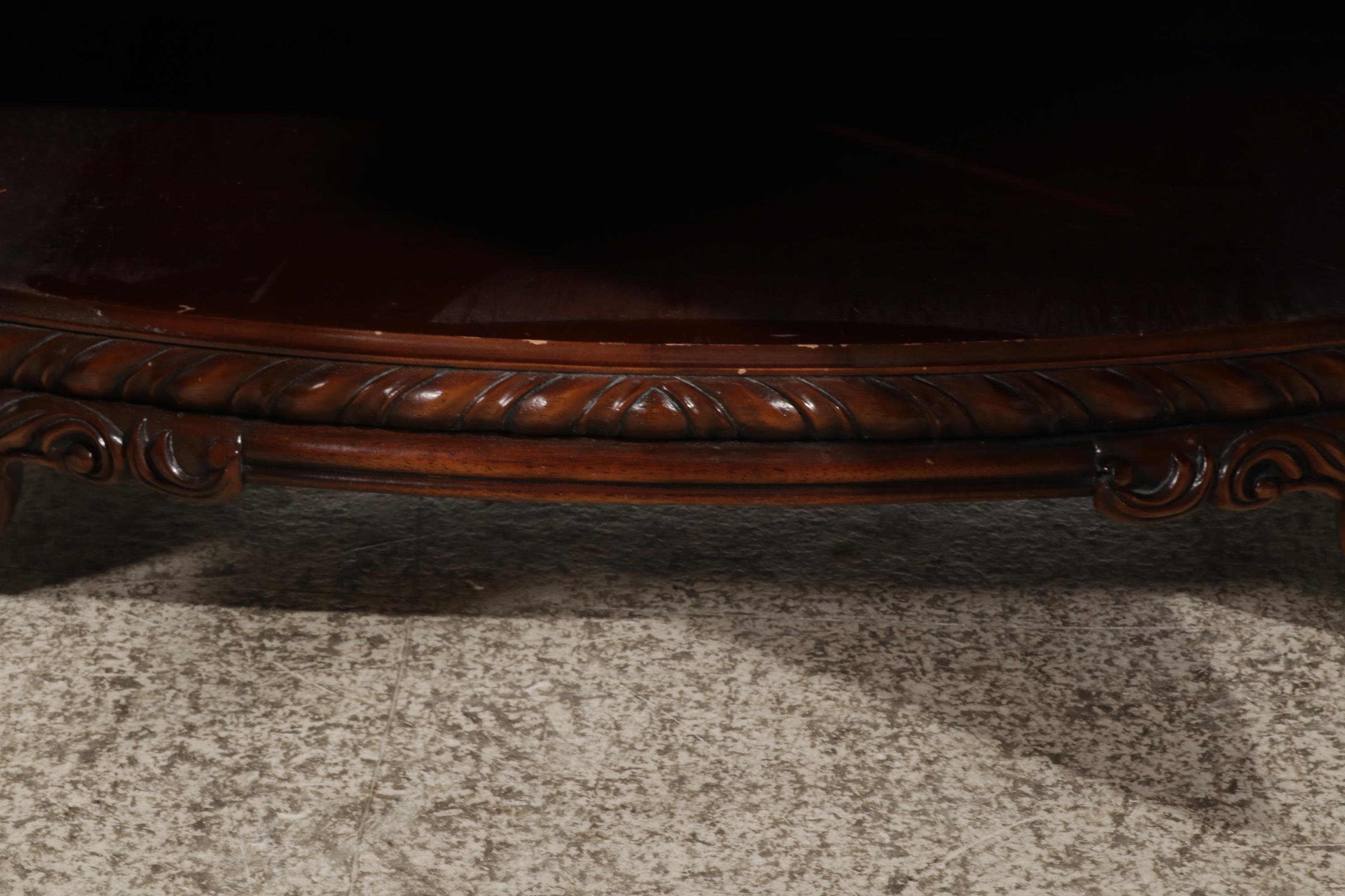 Baroque Style Mahogany Finish Two-Door Nighstand