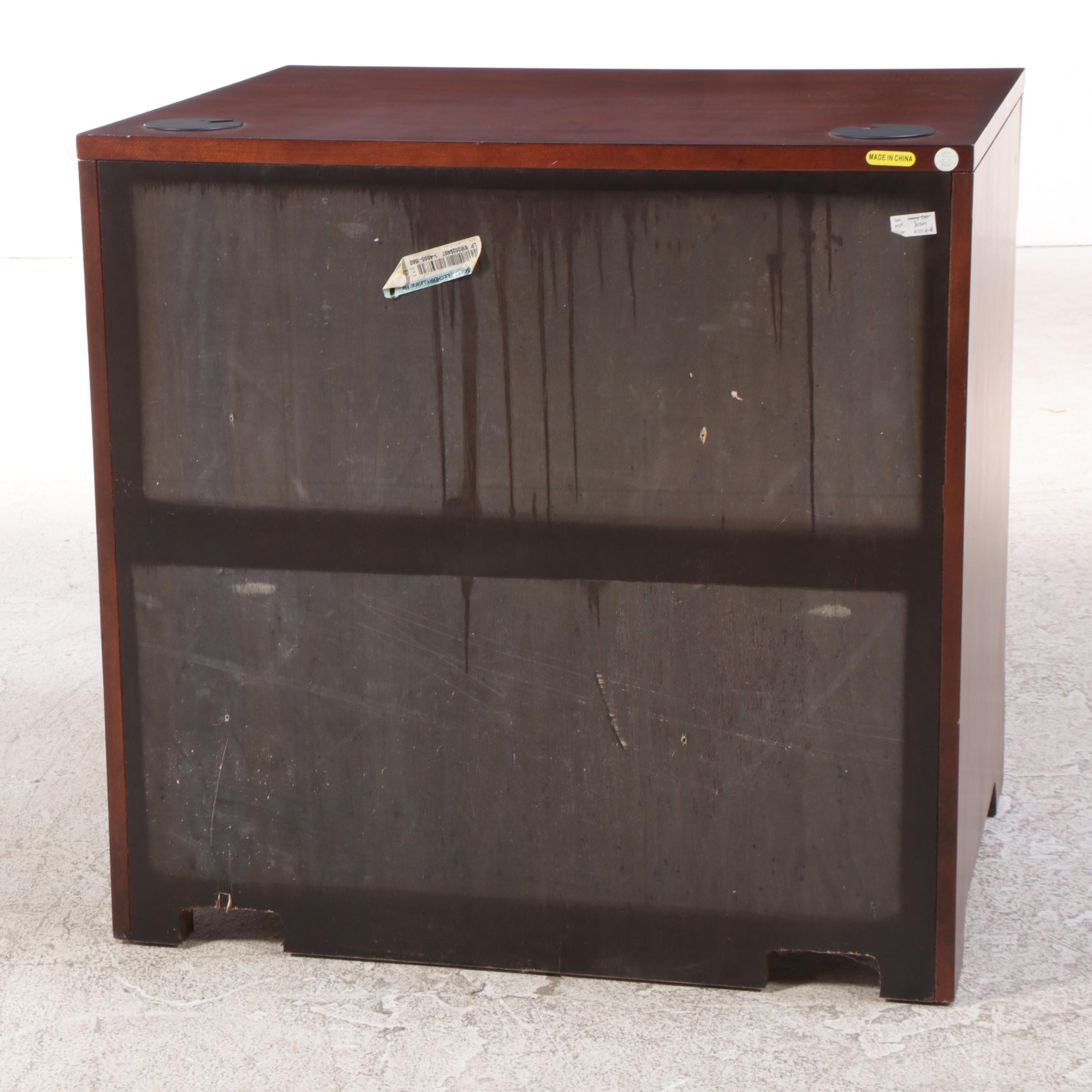 Cherry Finish Lateral File Cabinet