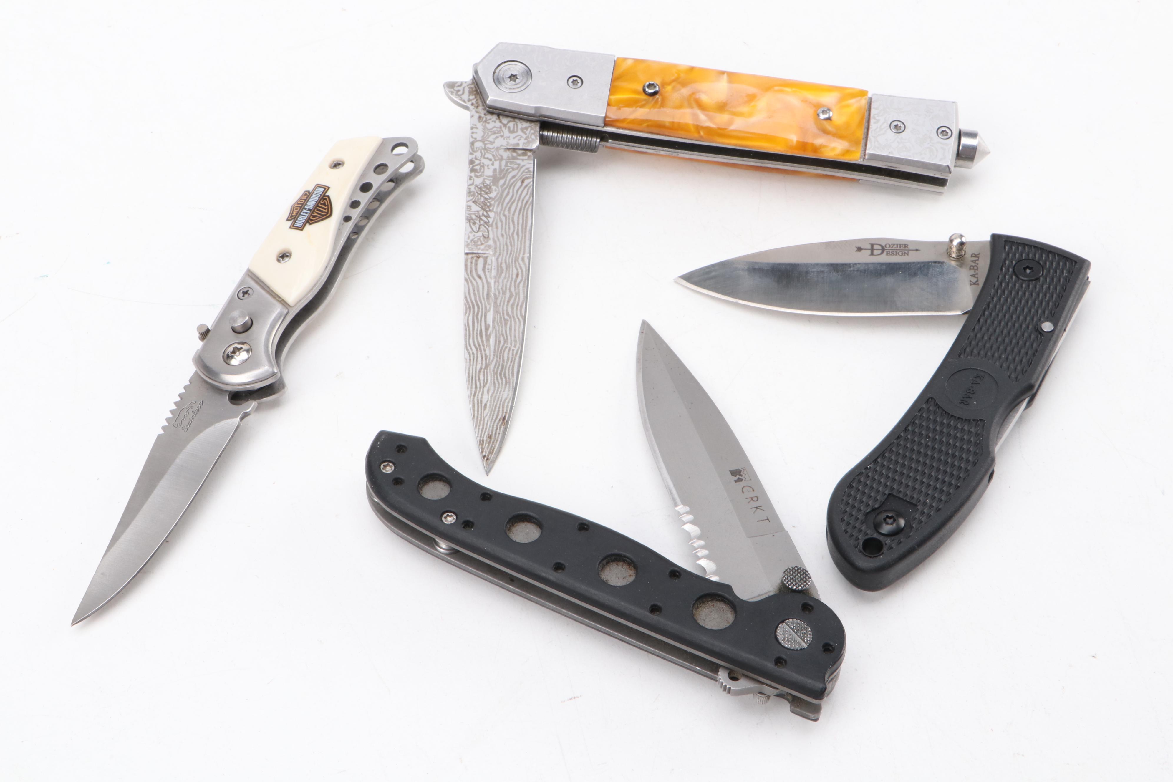 Collection of Ten Knives Including Shrade Old Timer